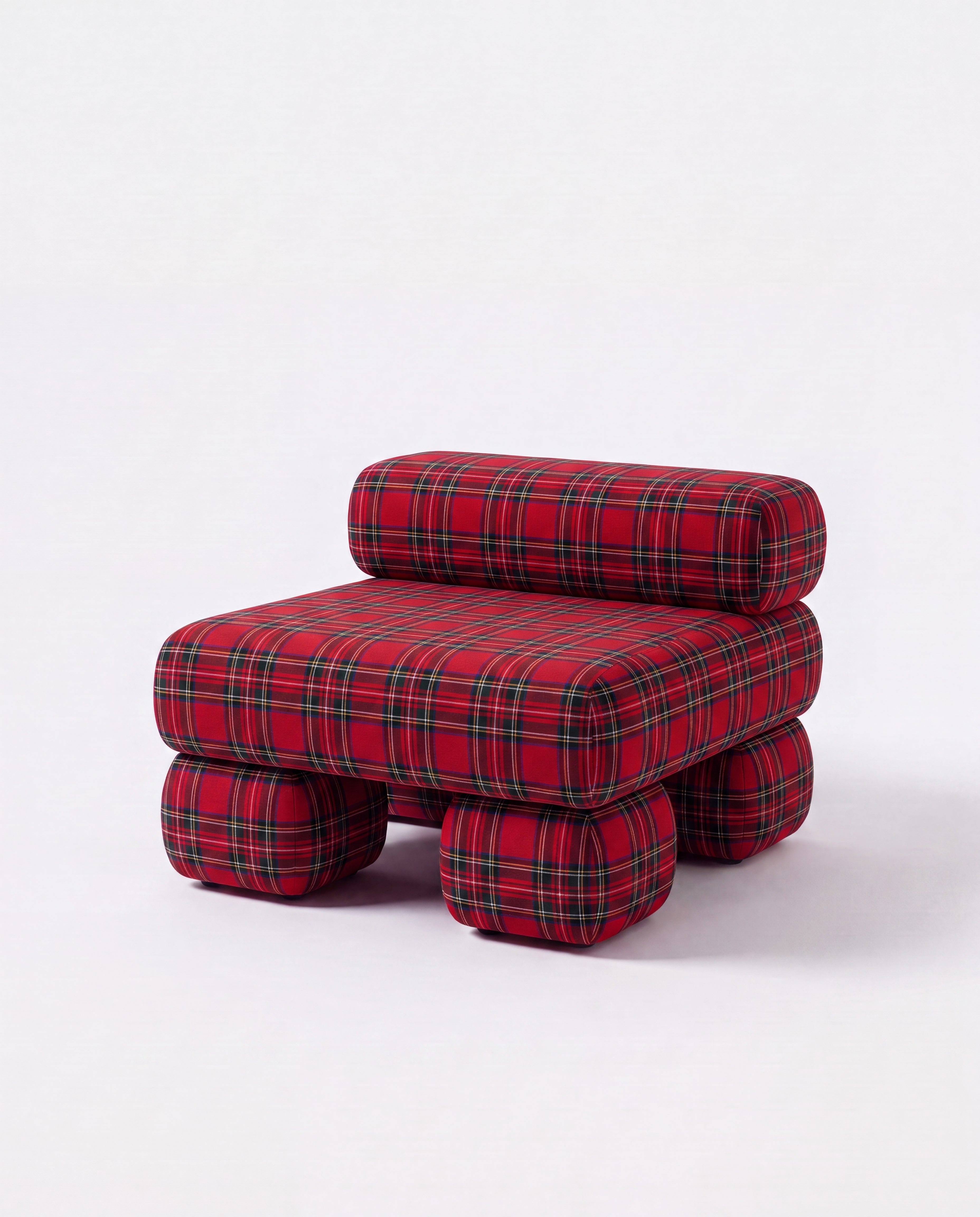 Blob Sofa Tartan Red