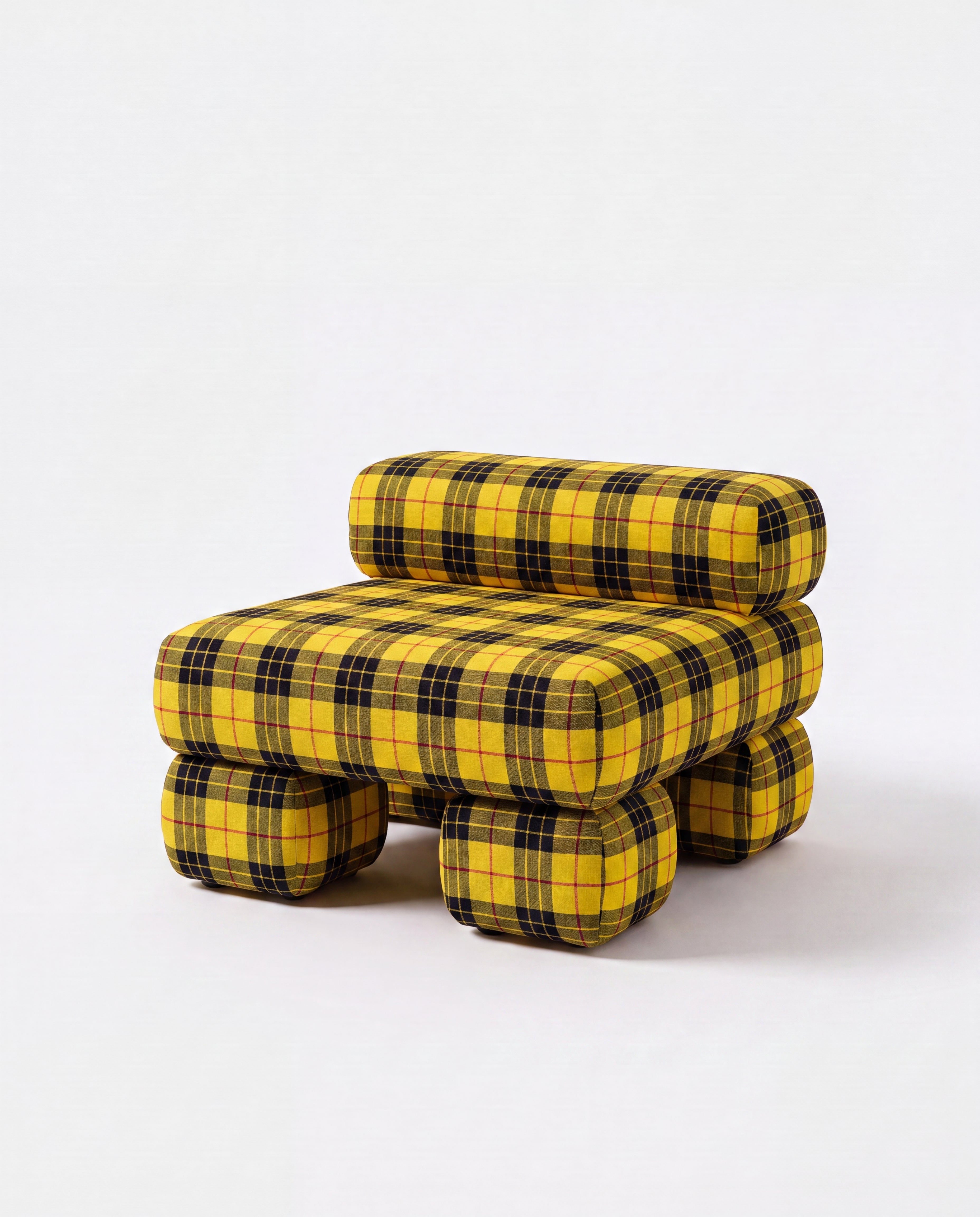 Blob Sofa Tartan Yellow