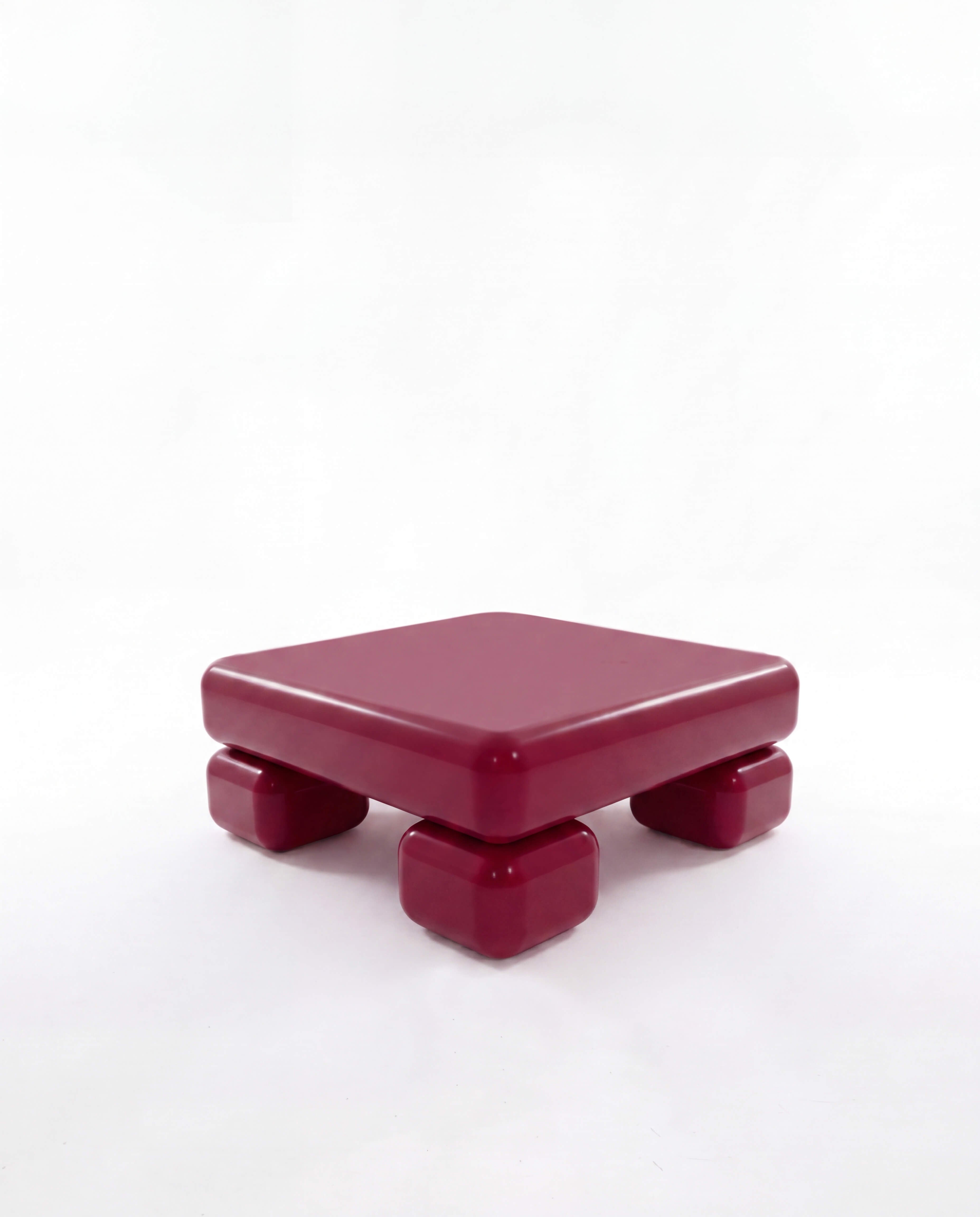 Blob Table Burgundy