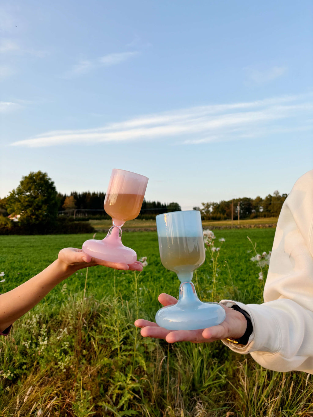 Chunky Beer Glass Pink