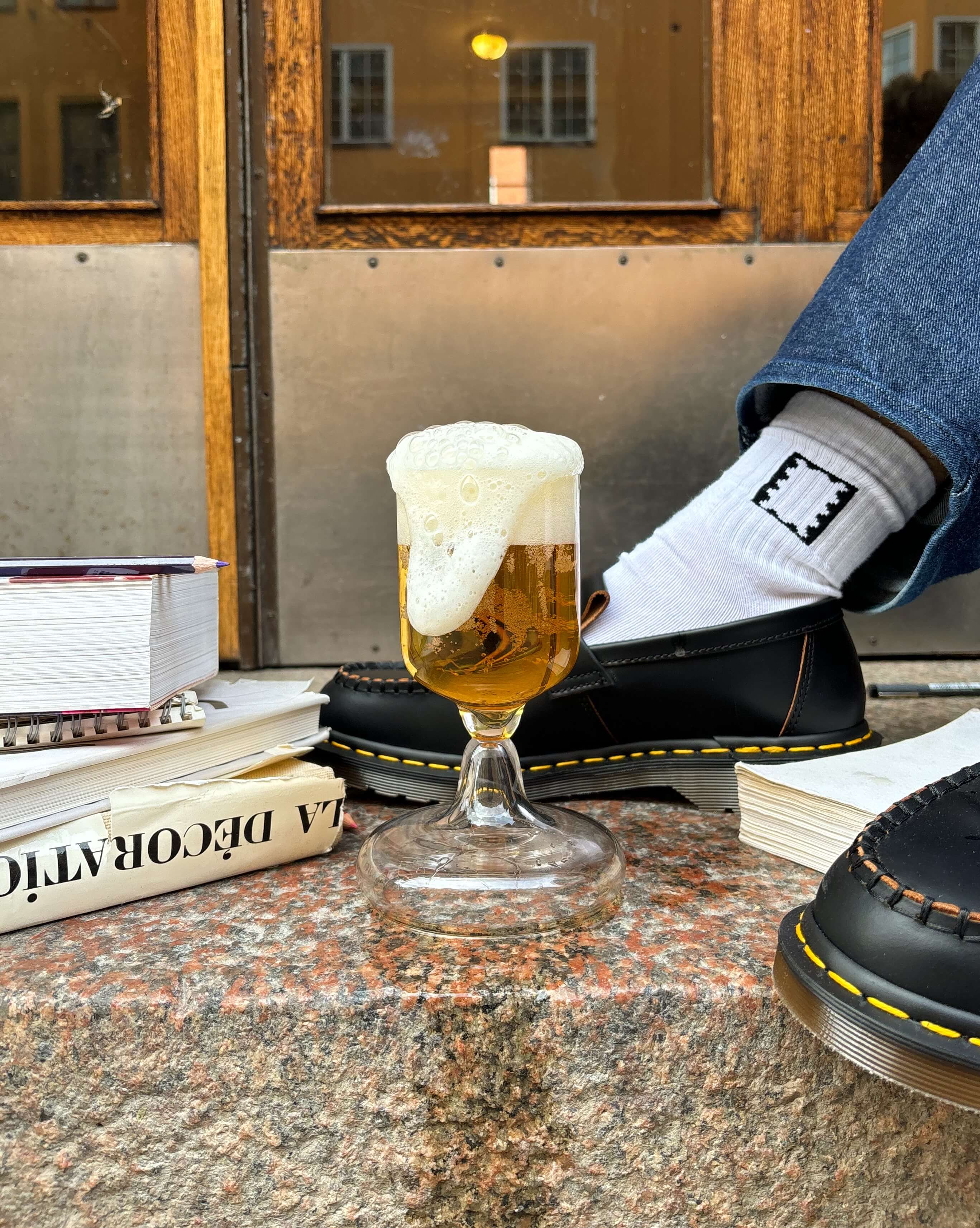 Chunky Beer Glass Transparent
