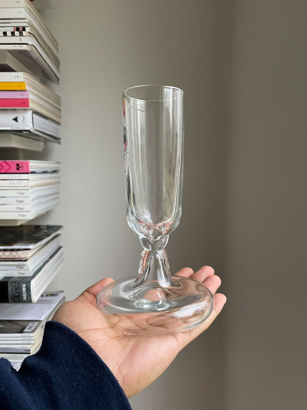 Chunky Champagne Glass Transparent