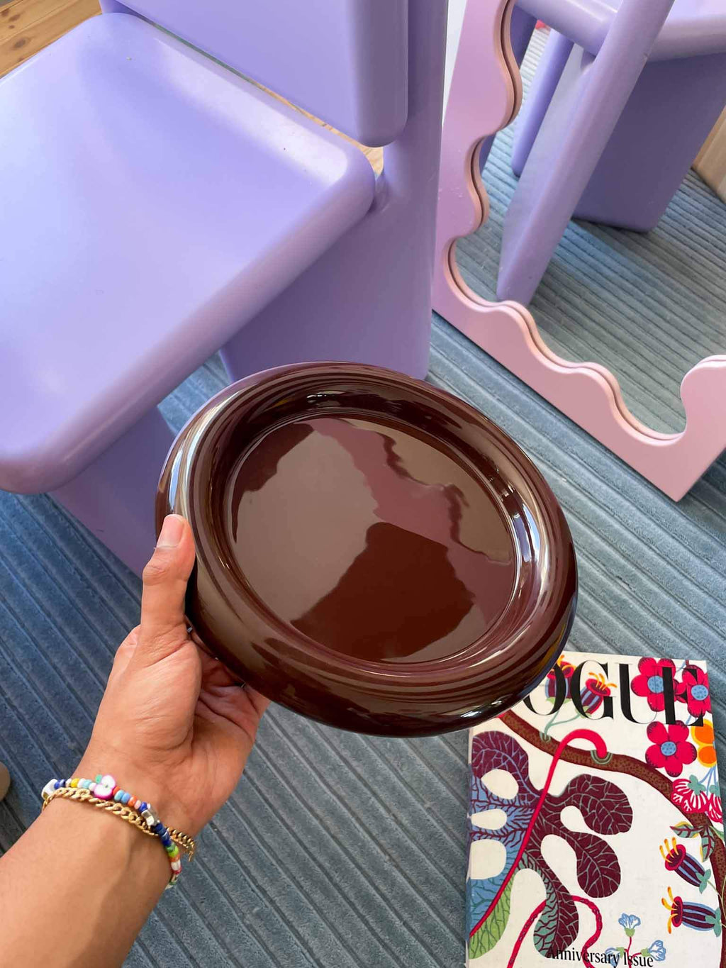 Chunky Plate Dark Brown