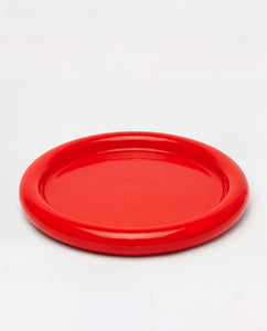 Chunky Serving Plate Bright Red