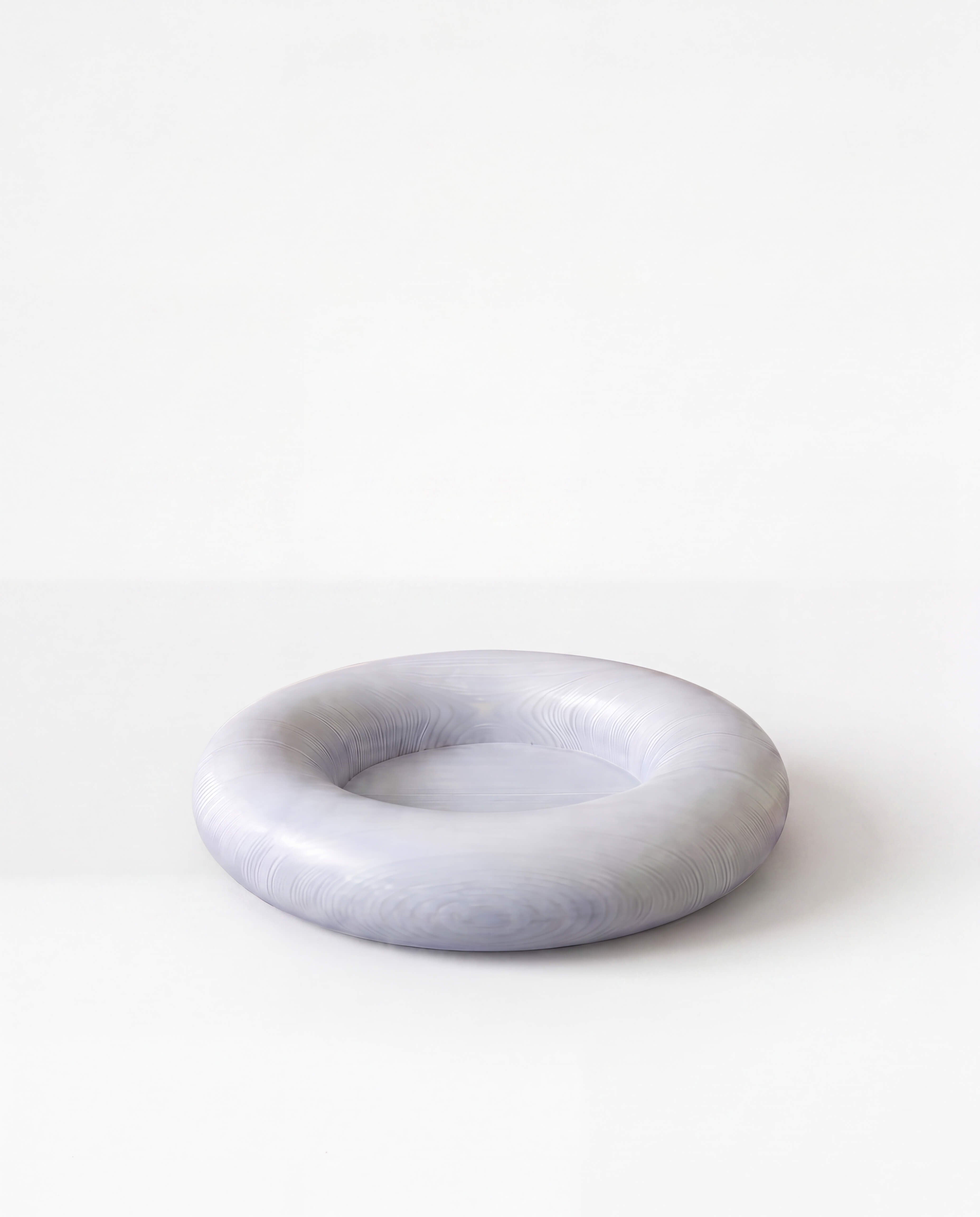 Chunky Wood Bowl Stained Blue packshot