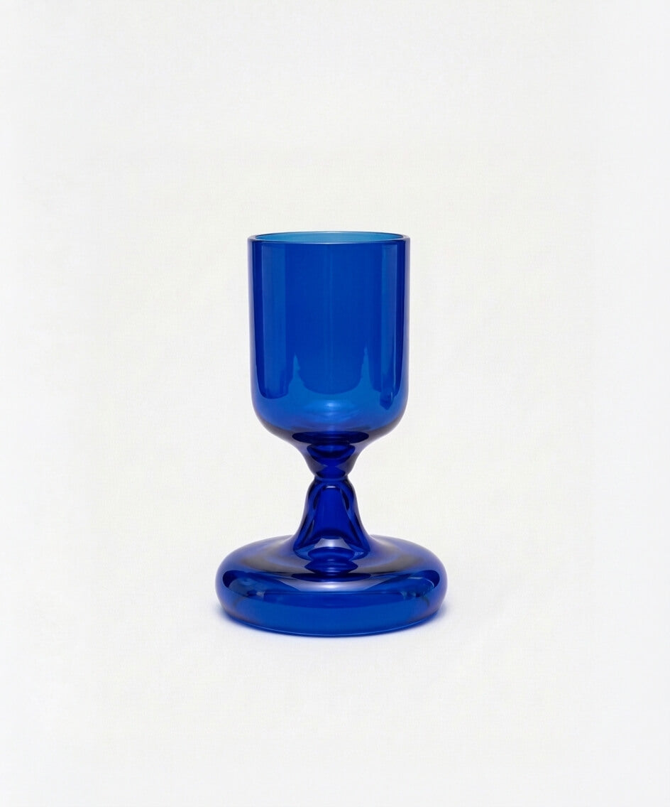 Chunky Beer Glass Cobalt Blue packshot