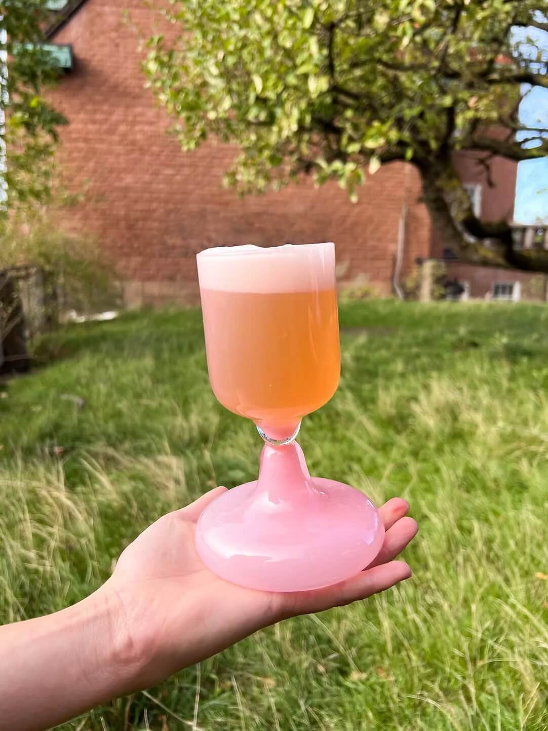 Chunky Beer Glass Pink