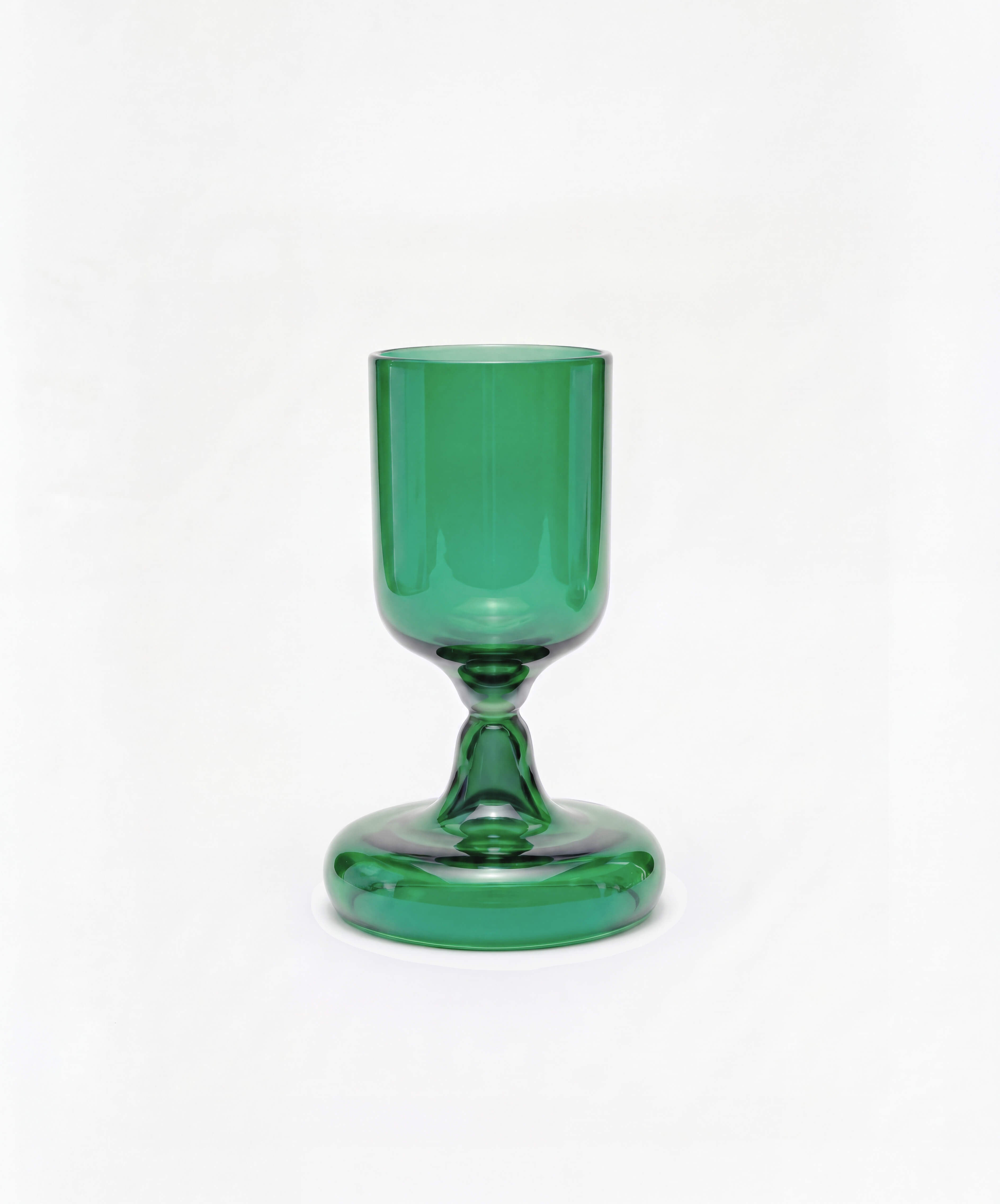 Chunky Beer Glass Transparent Green packshot