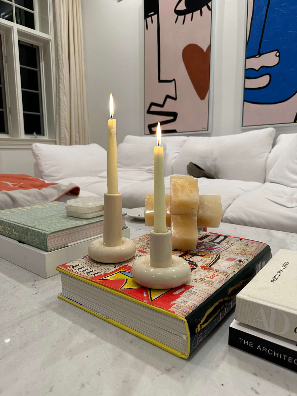 Chunky Candle Holder Cream