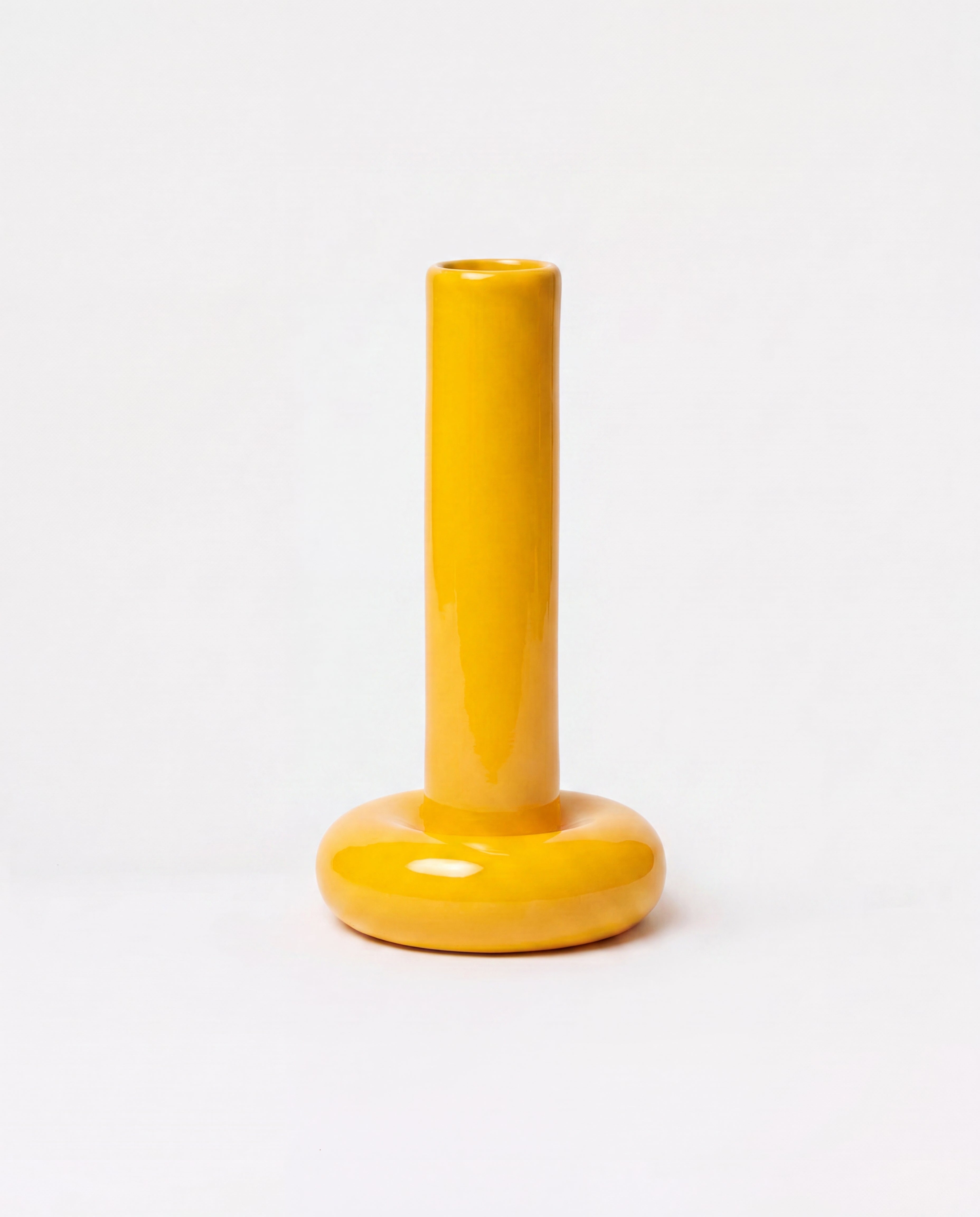 Chunky Candle Holder Yellow