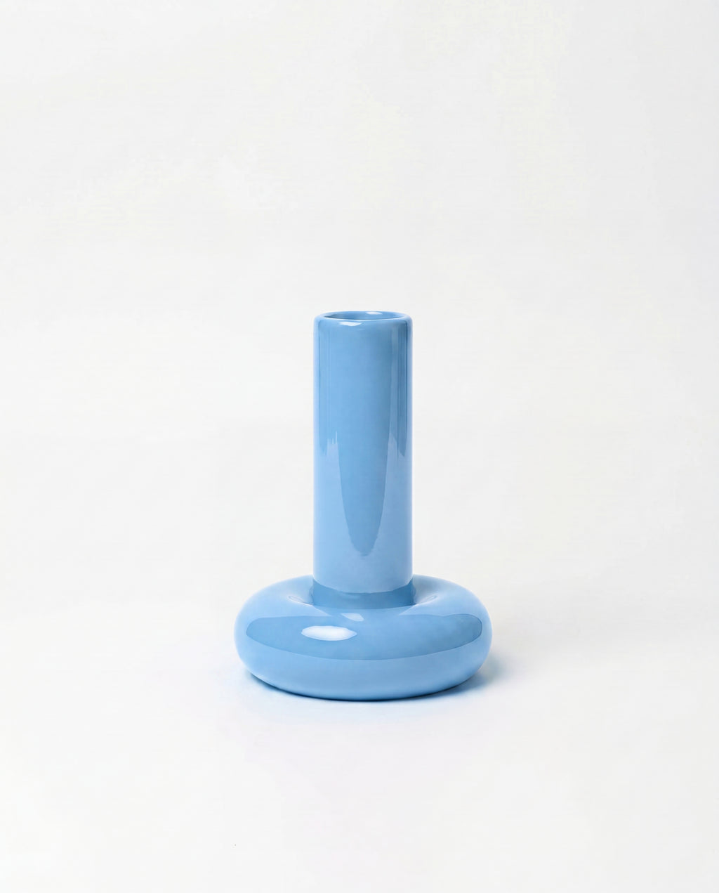 Chunky Candle Holder Light Blue