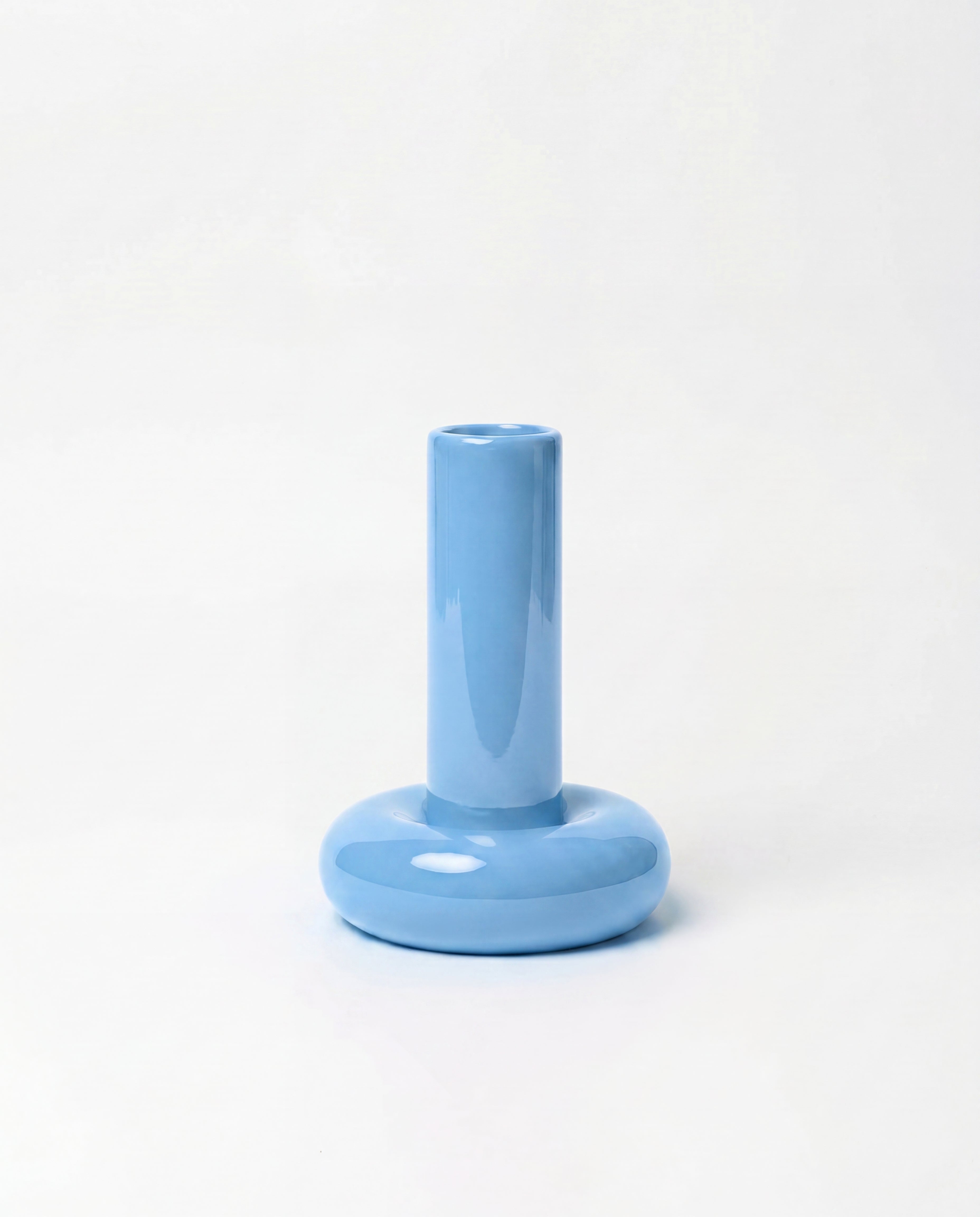 Chunky Candle Holder Light Blue