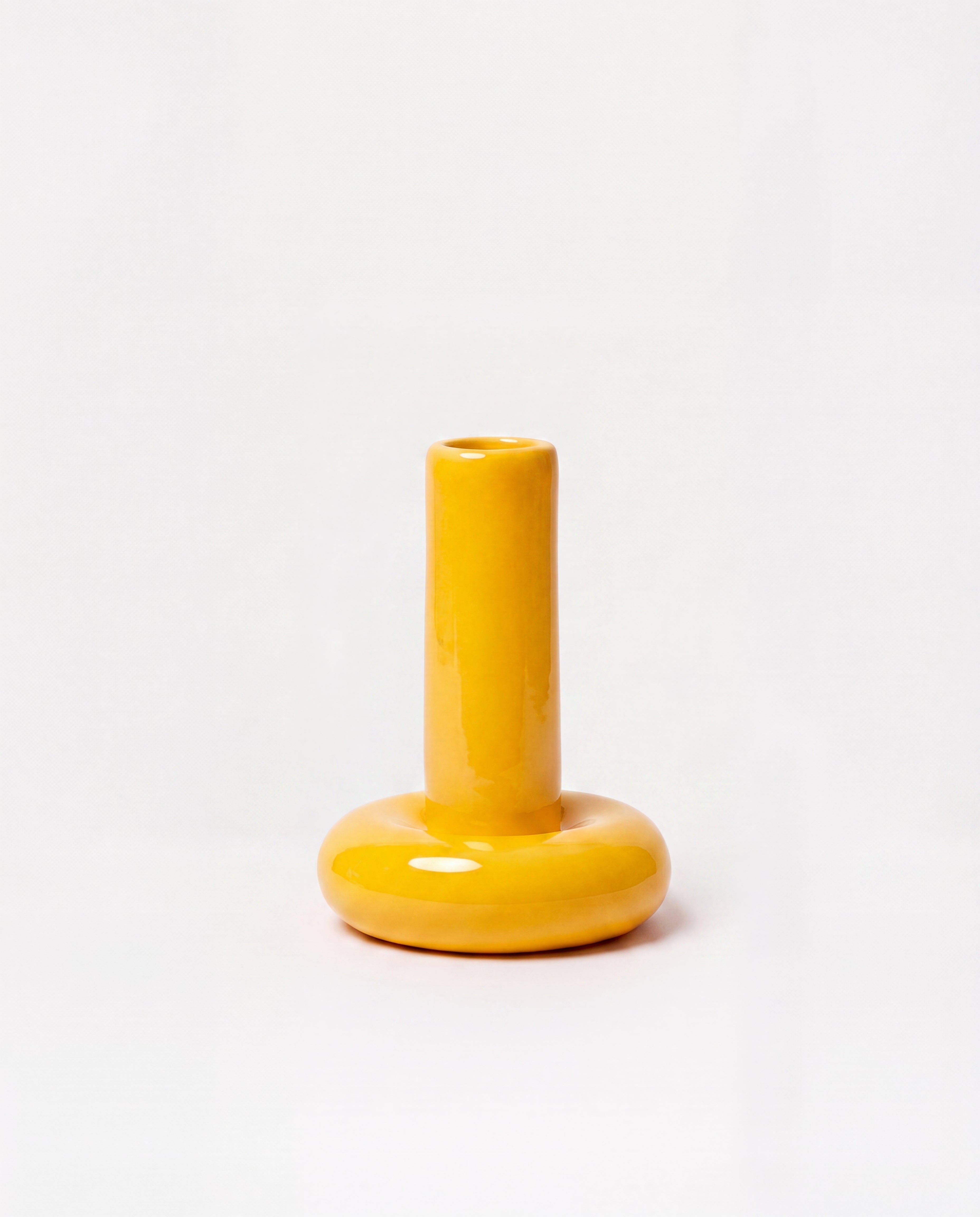 Chunky Candle Holder Yellow