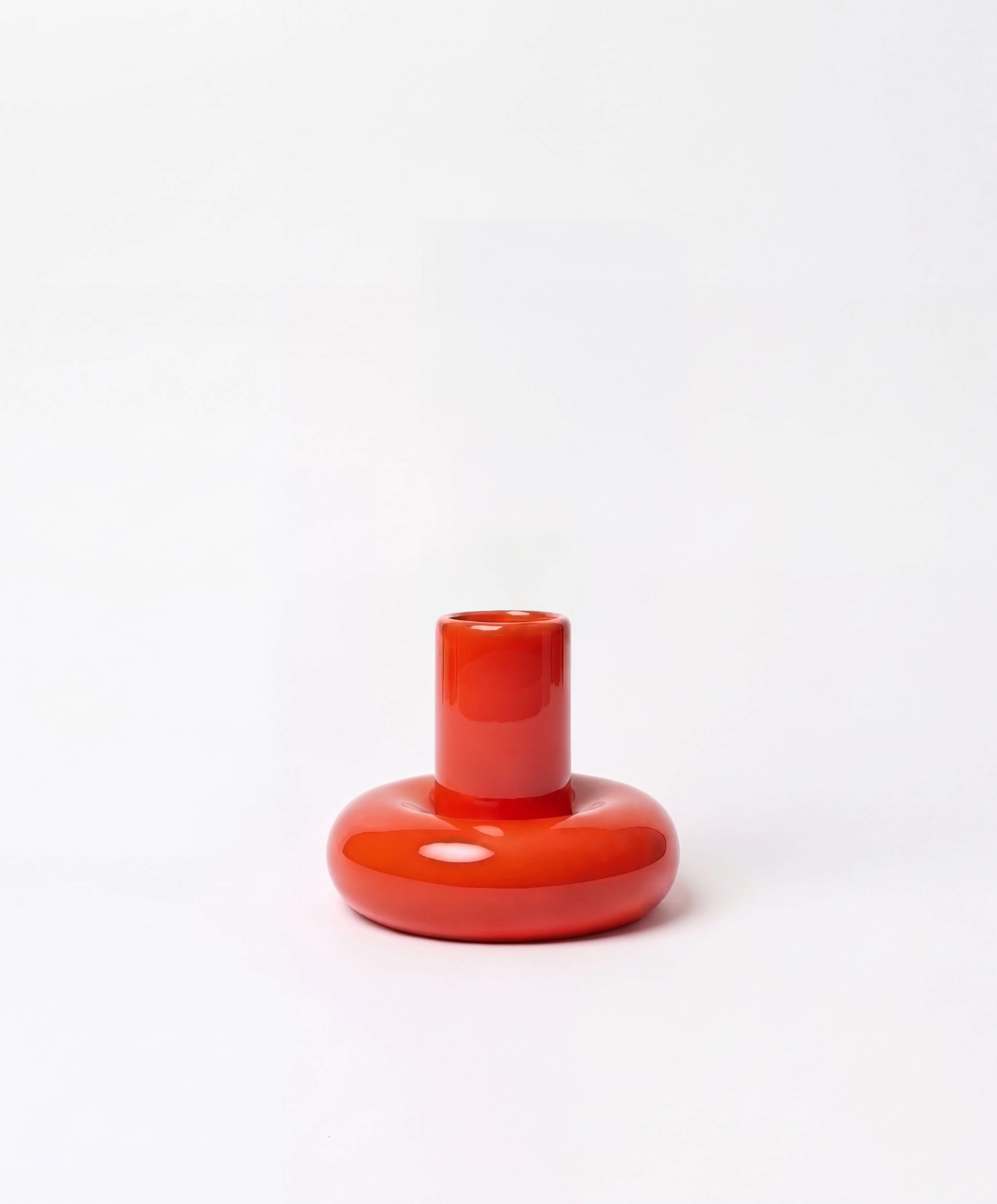 Chunky Candle Holder Bright Red packshot