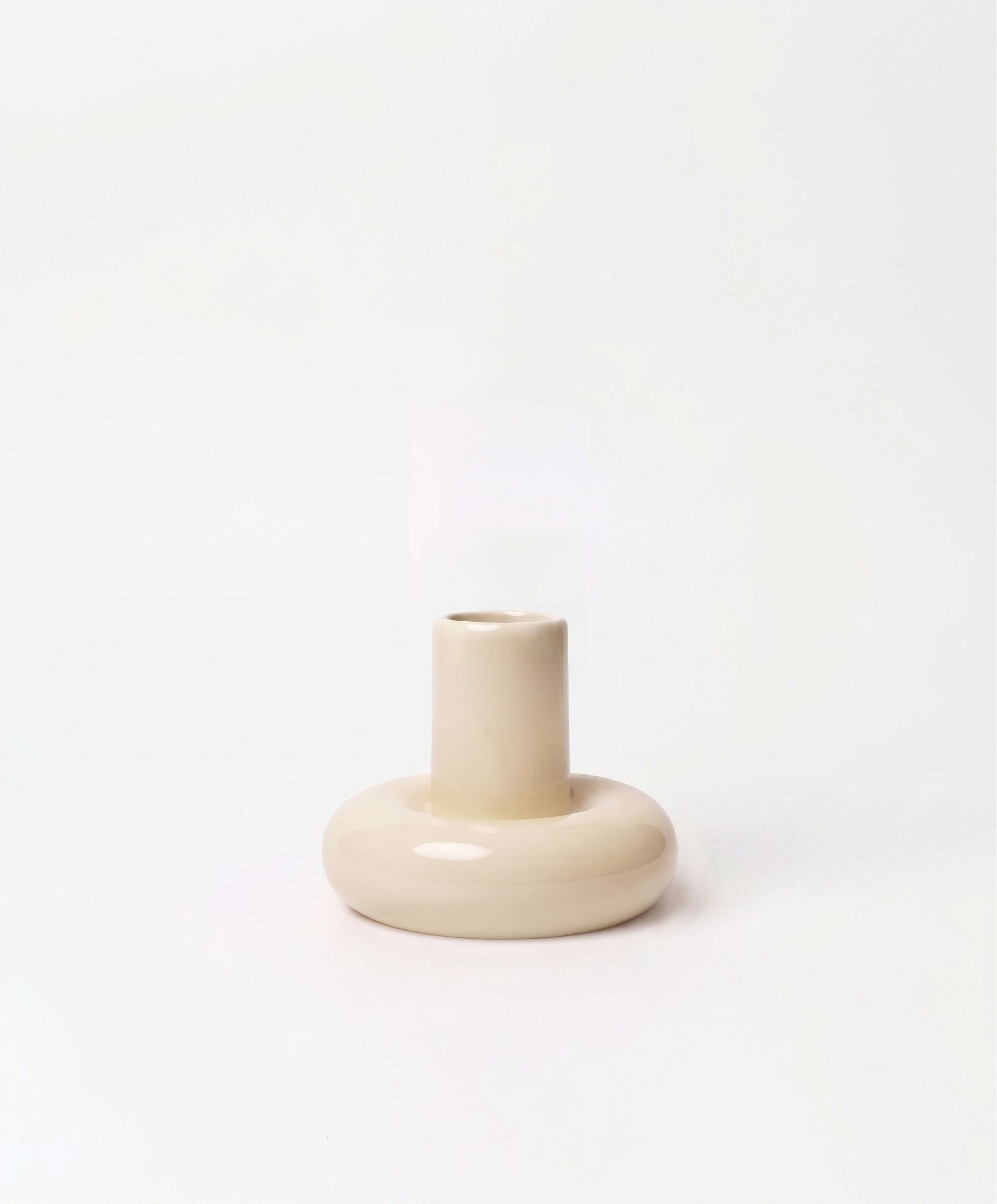 Chunky Candle Holder Cream packshot
