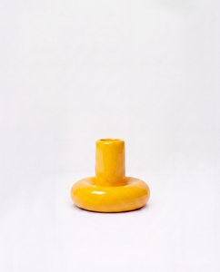 Chunky Candle Holder Yellow