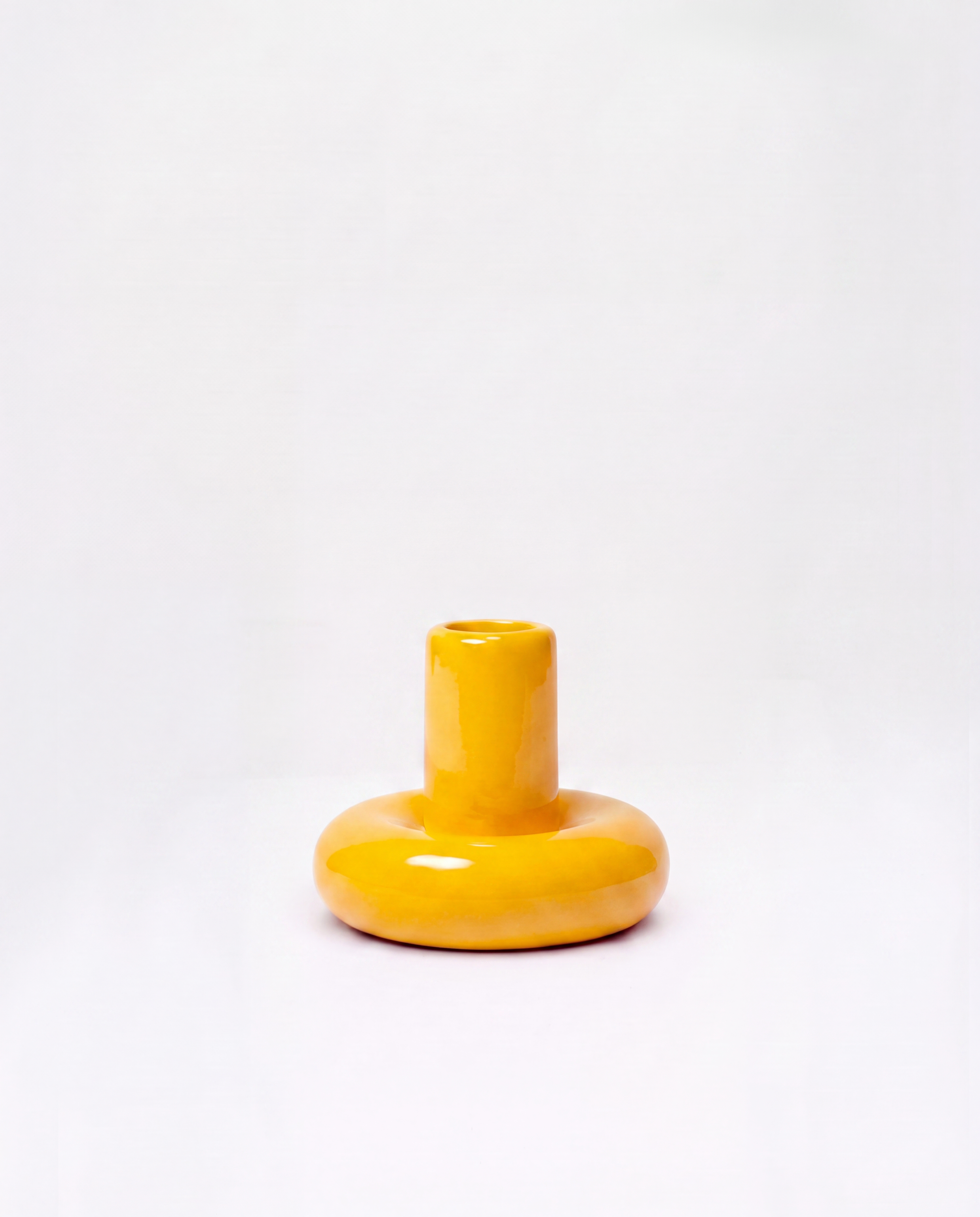 Chunky Candle Holder Yellow
