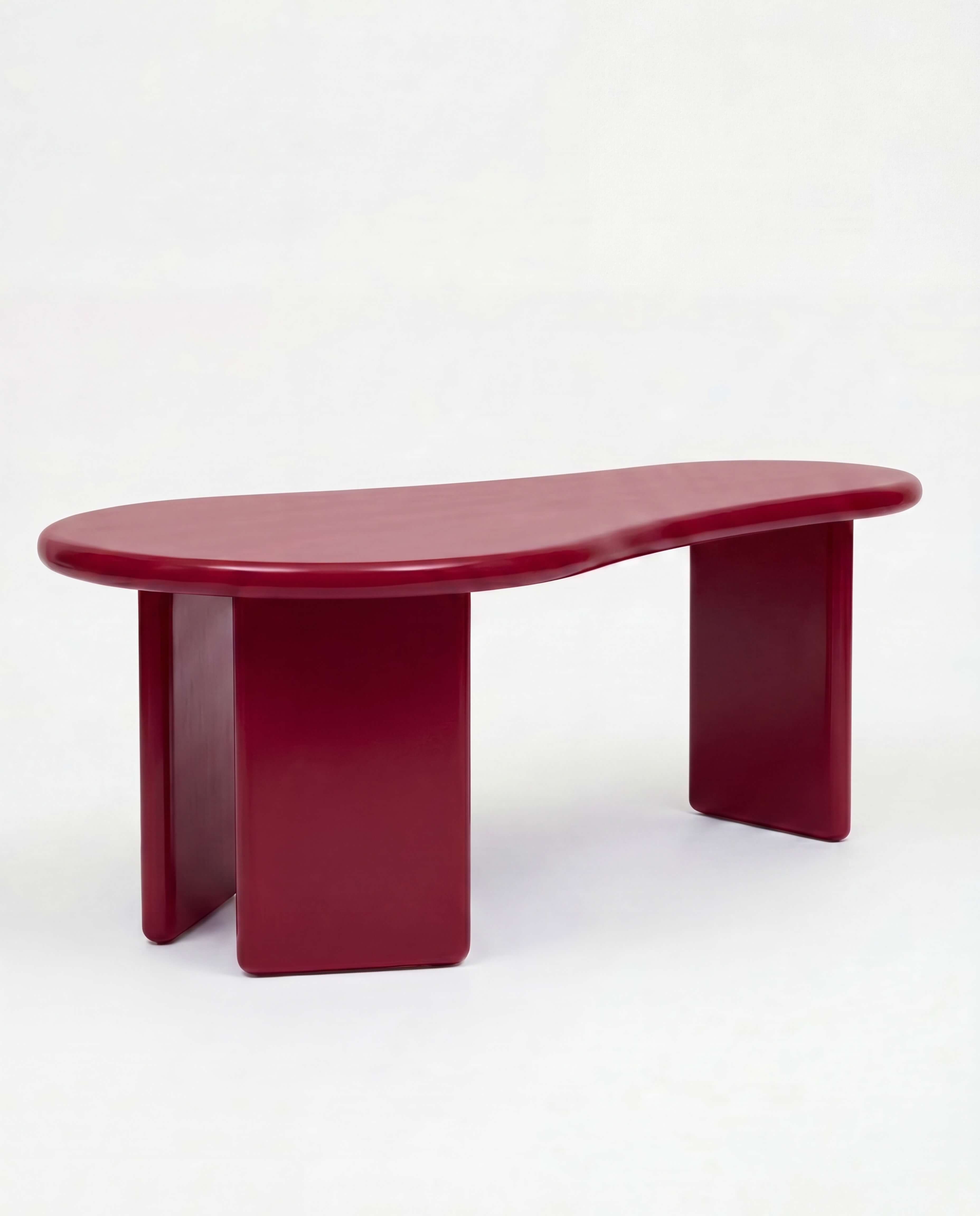 Chunky Desk II Burgundy