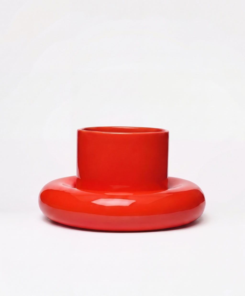 Chunky Flower Pot Red
