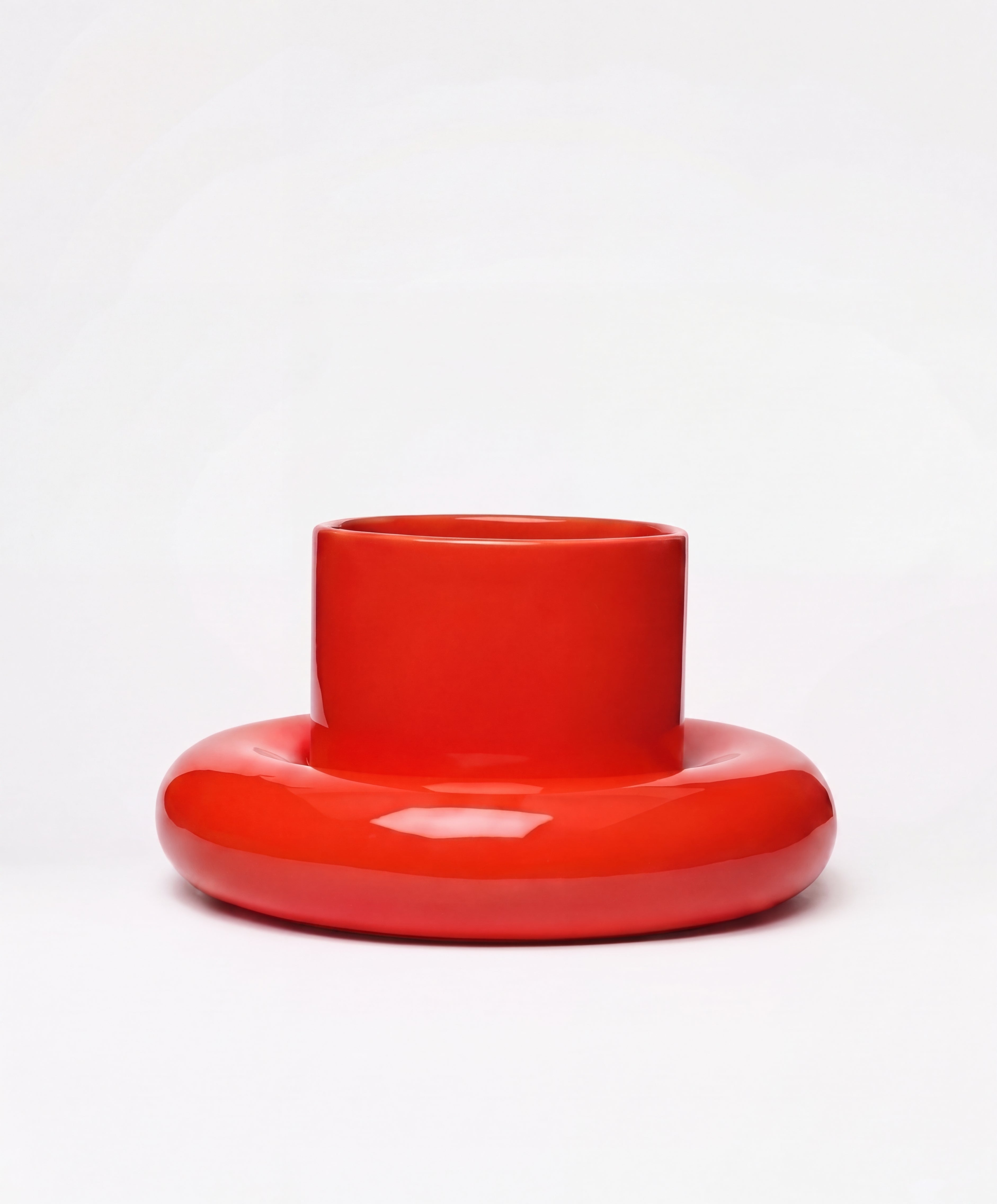 Chunky Flower Pot Red