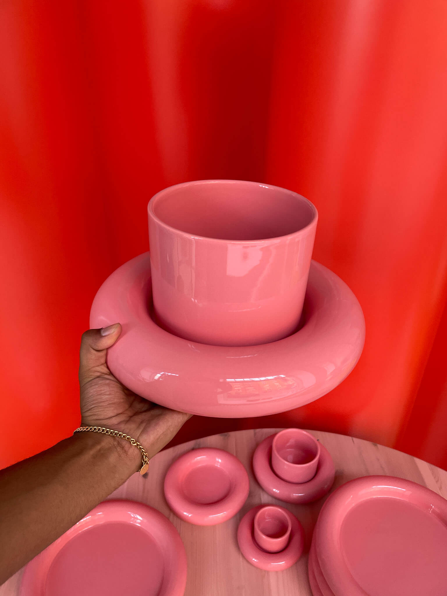 Chunky Flower Pot Pink