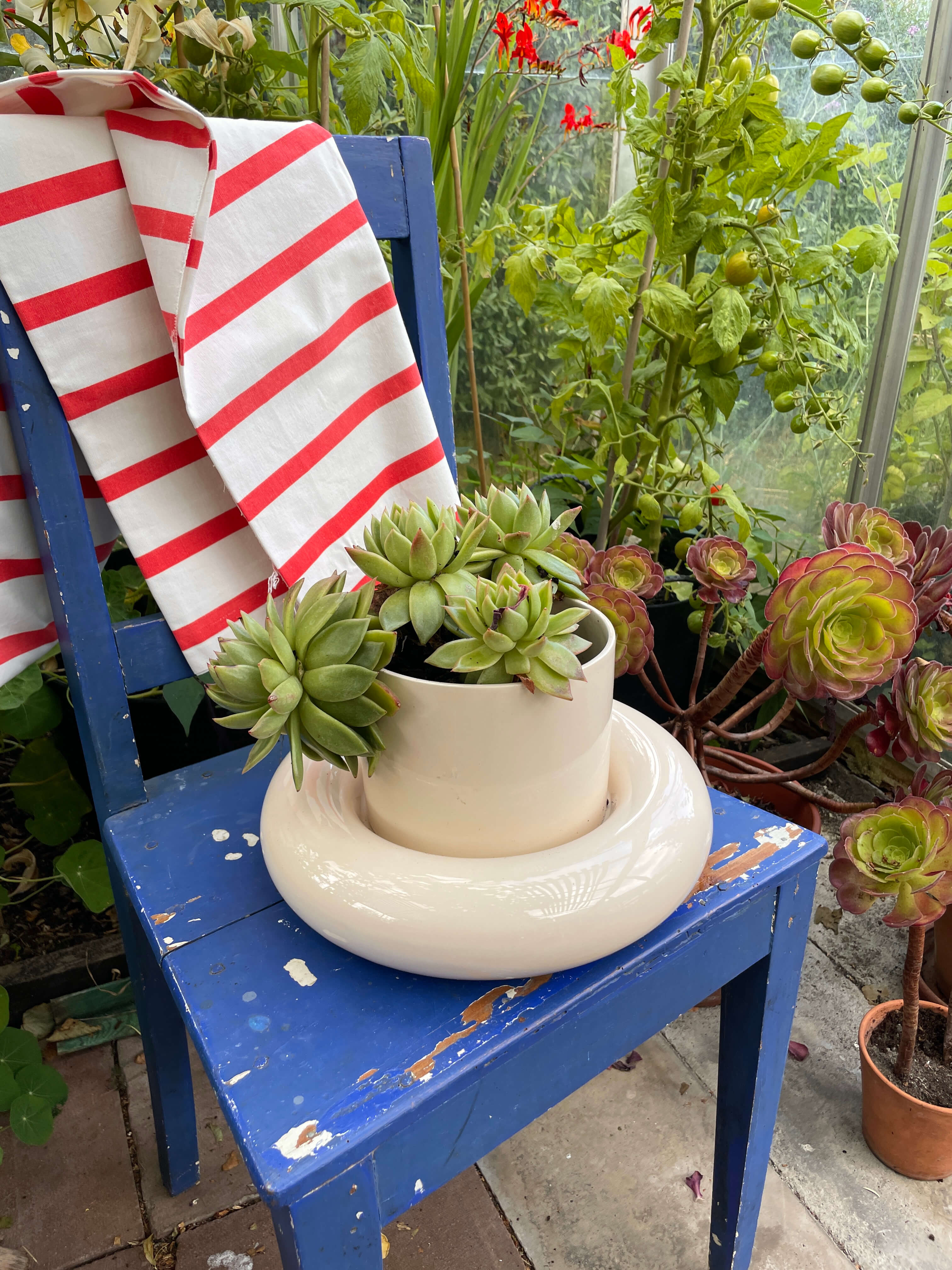 Chunky Flower Pot Cream