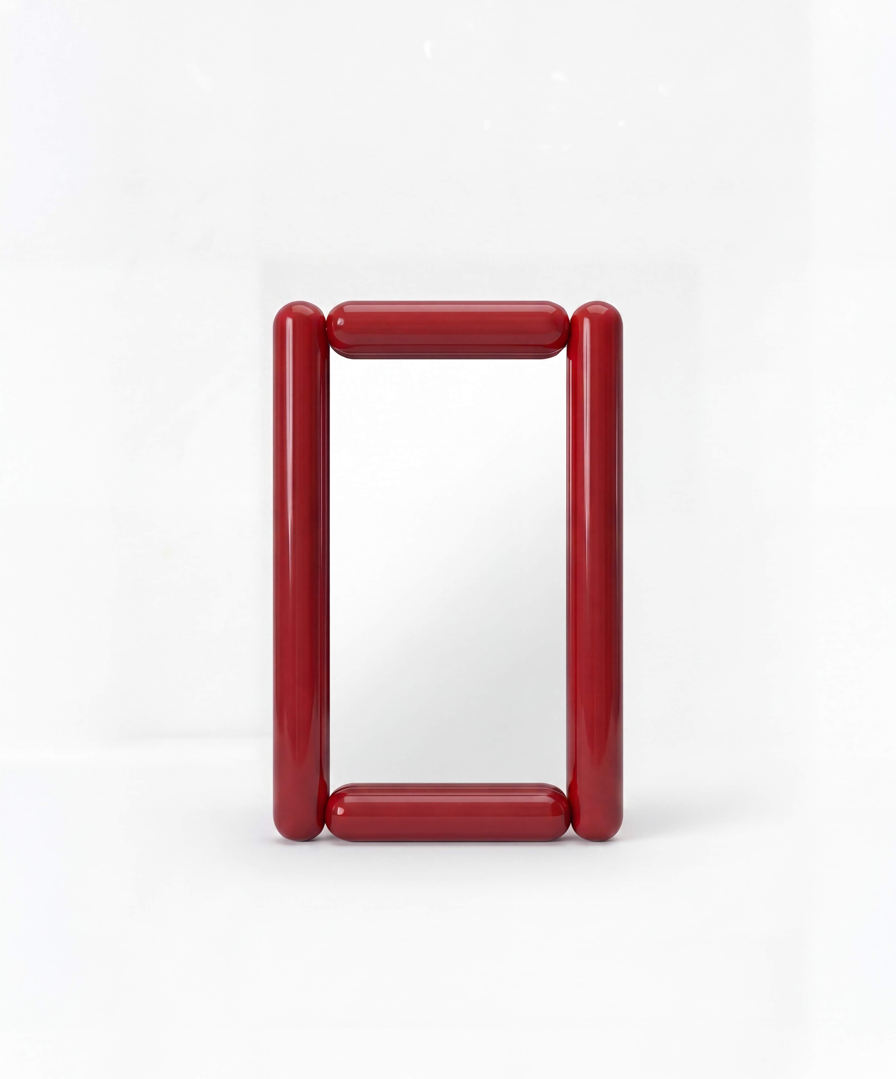 Chunky Mirror Mini Burgundy