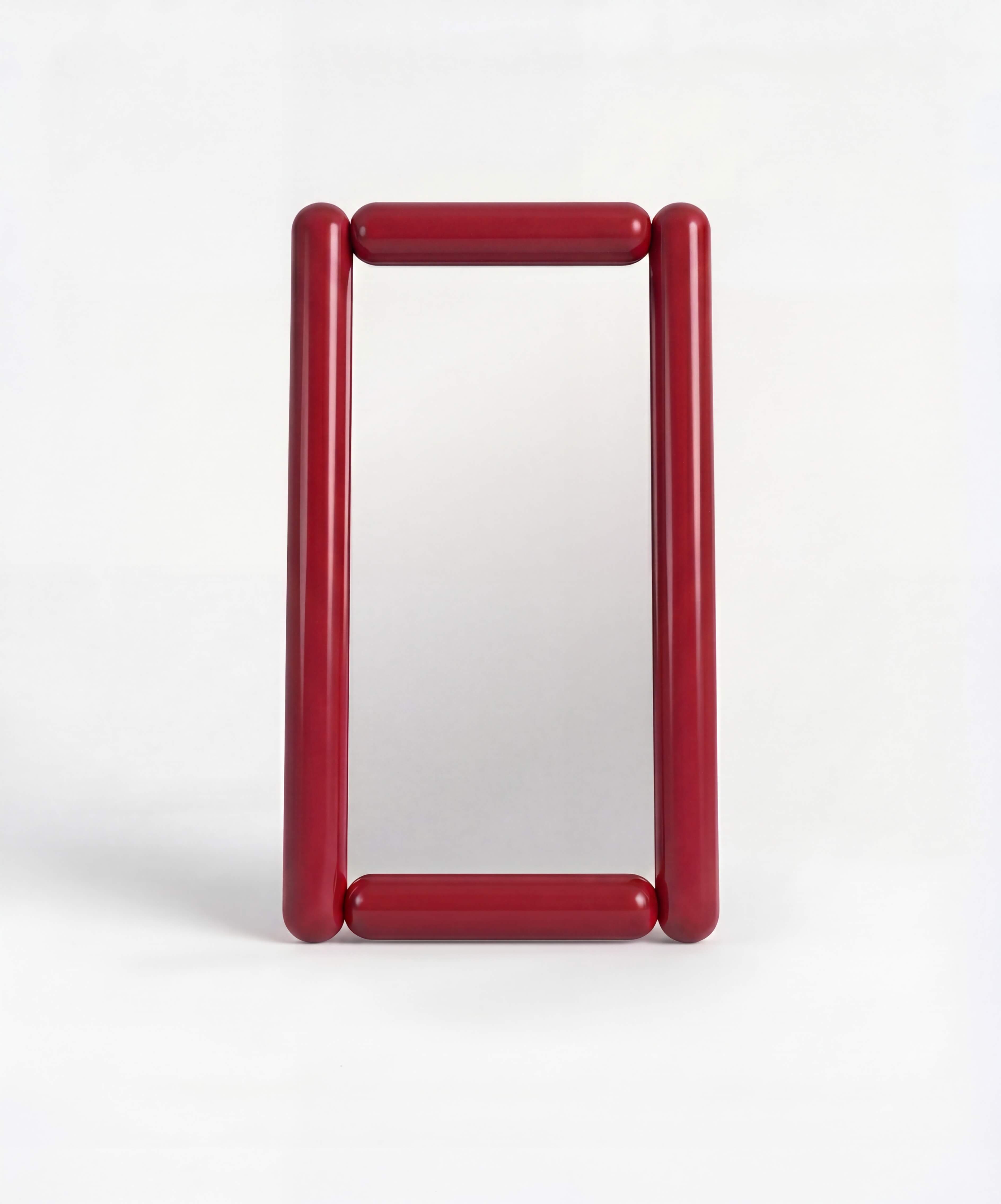 Chunky Mirror Burgundy