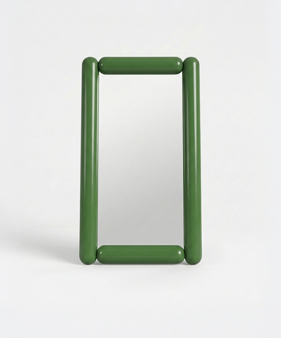 Chunky Mirror Dark Green