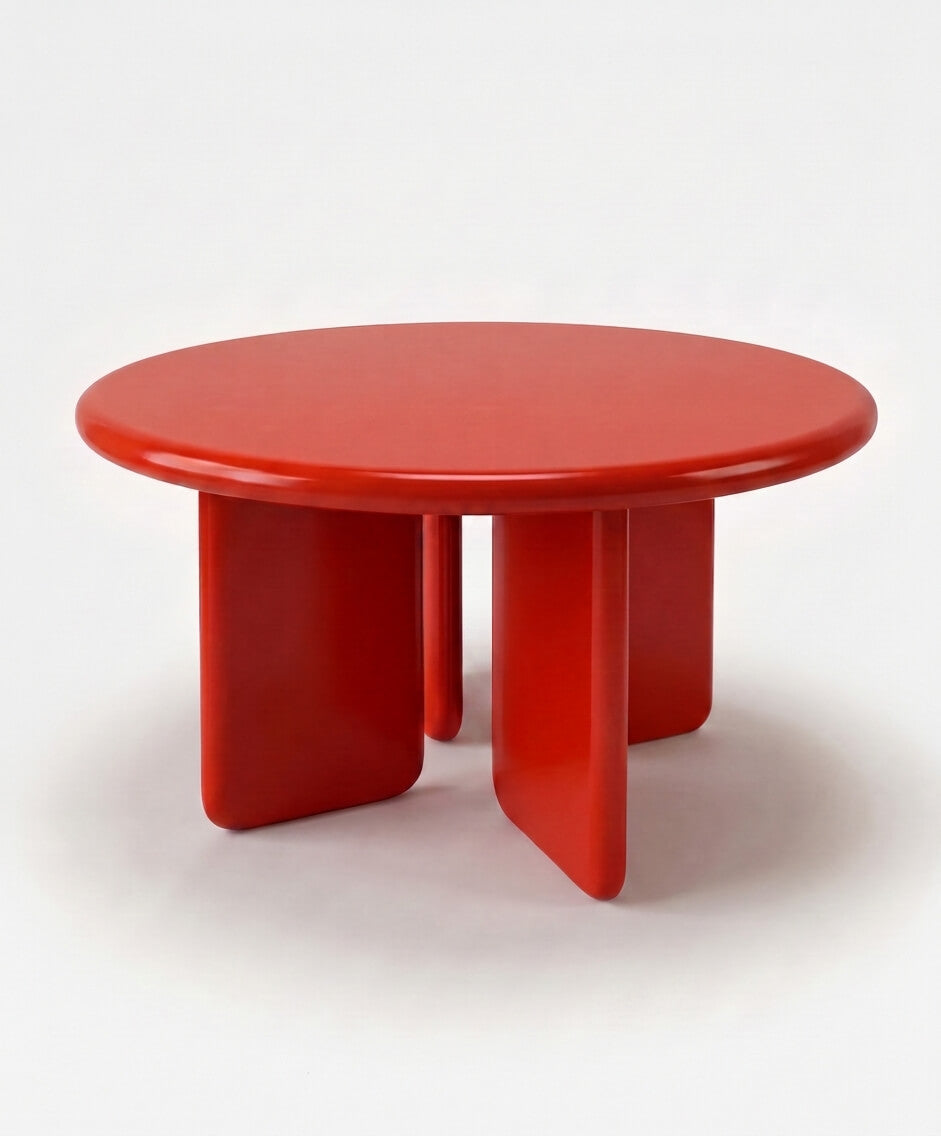 Chunky Round Table Red