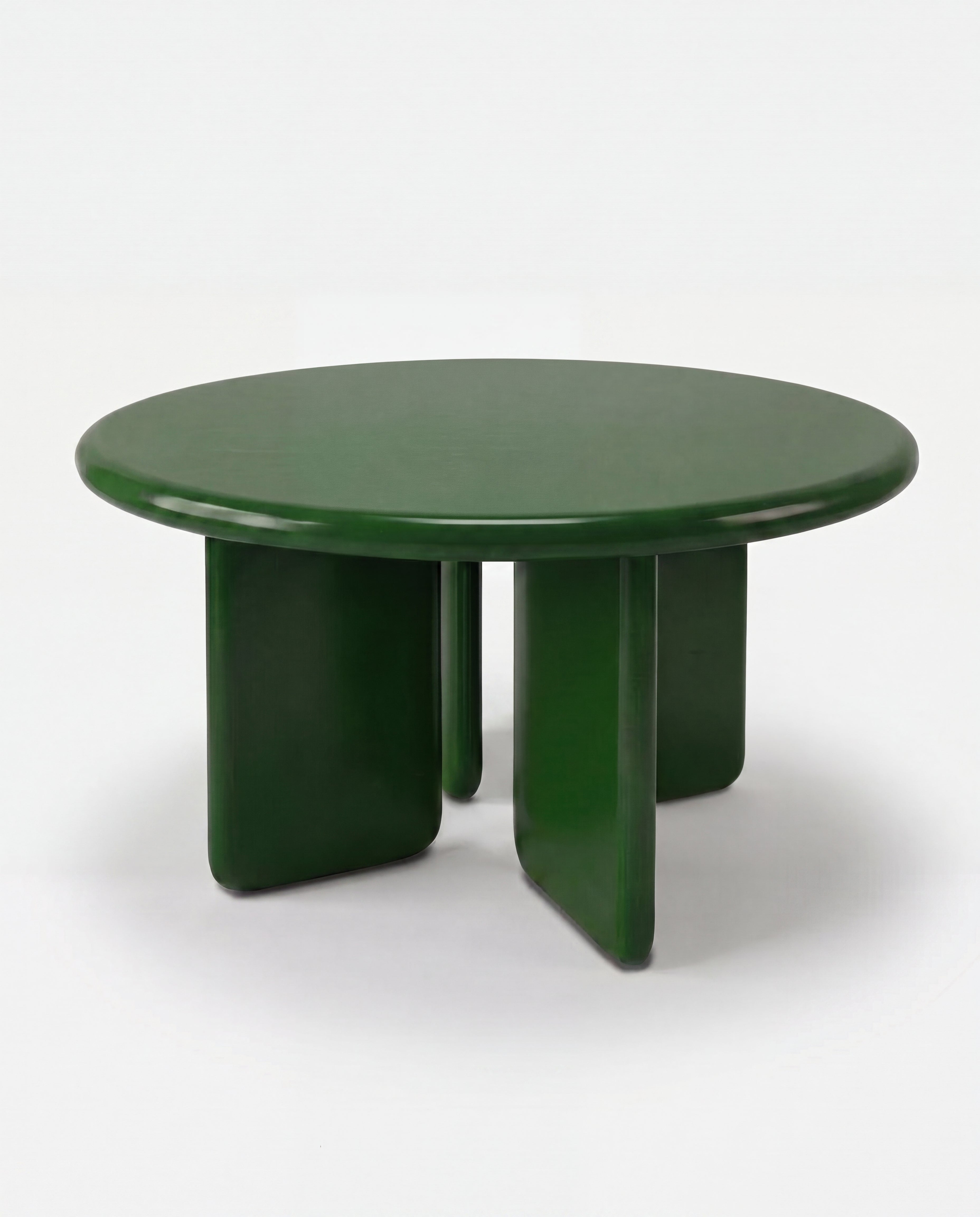 Chunky Round Table Dark Green