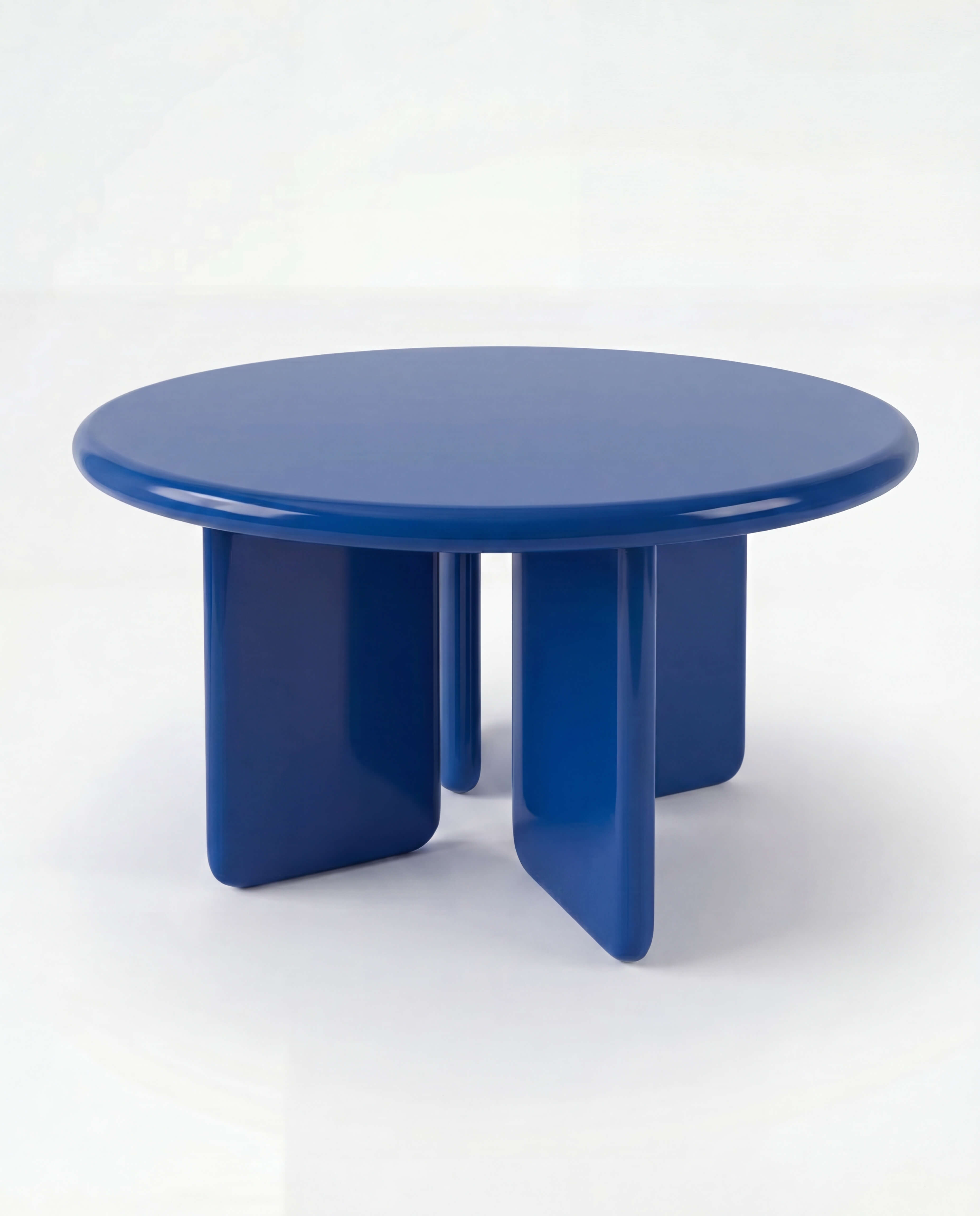 Chunky Round Table Cobalt Blue