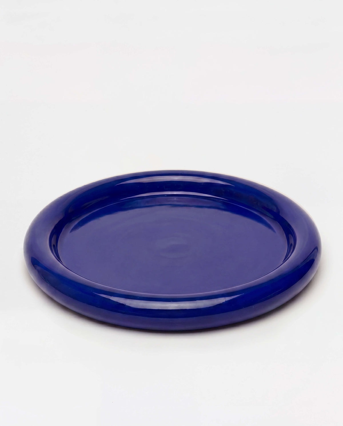Chunky Serving Plate Cobalt Blue