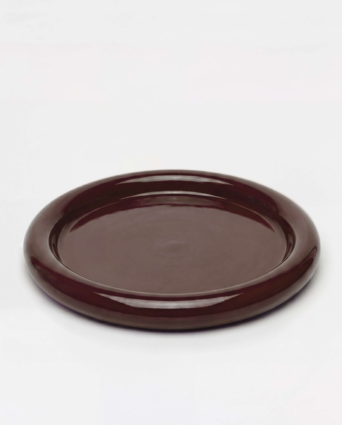 Chunky Serving Plate Dark Brown