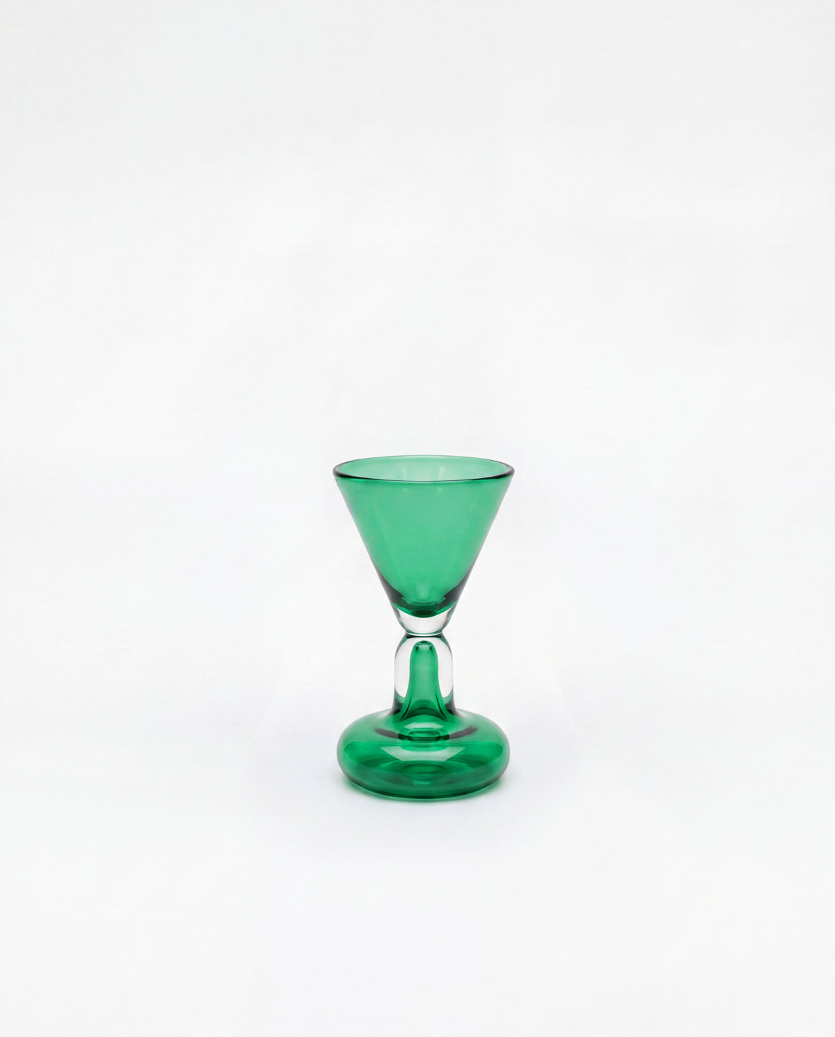 Chunky Shot Glass Transparent Green