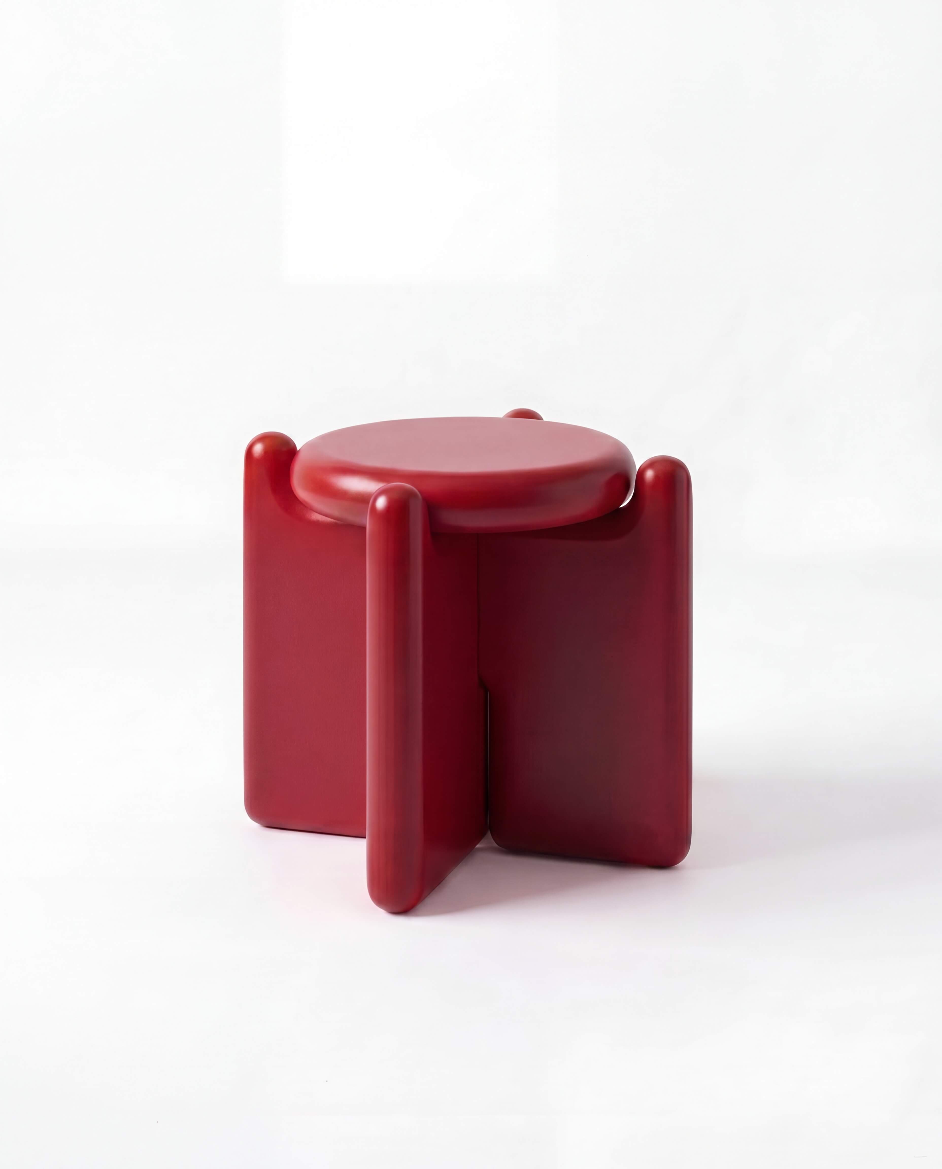 Chunky Stool Burgundy