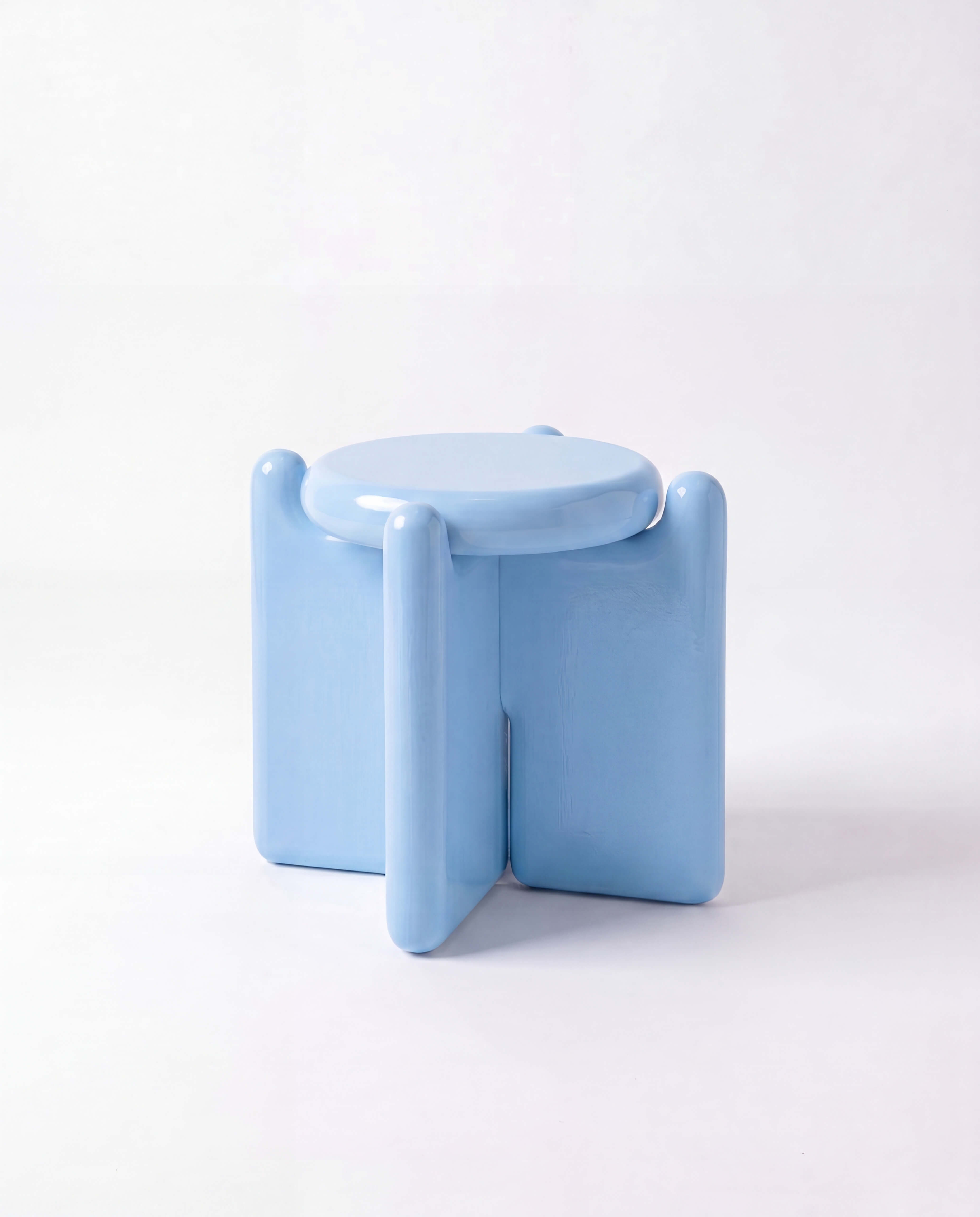 Chunky Stool Light Blue