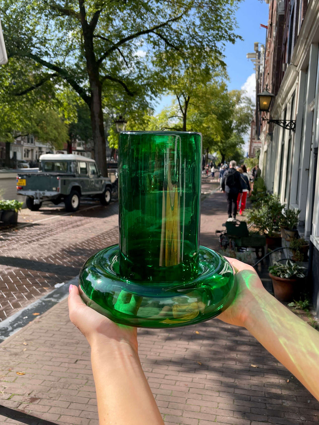 Chunky Vase Transparent Green