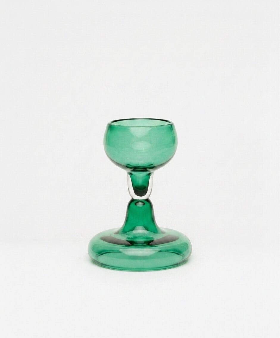 Chunky Wine Glass Transparent Green packshot