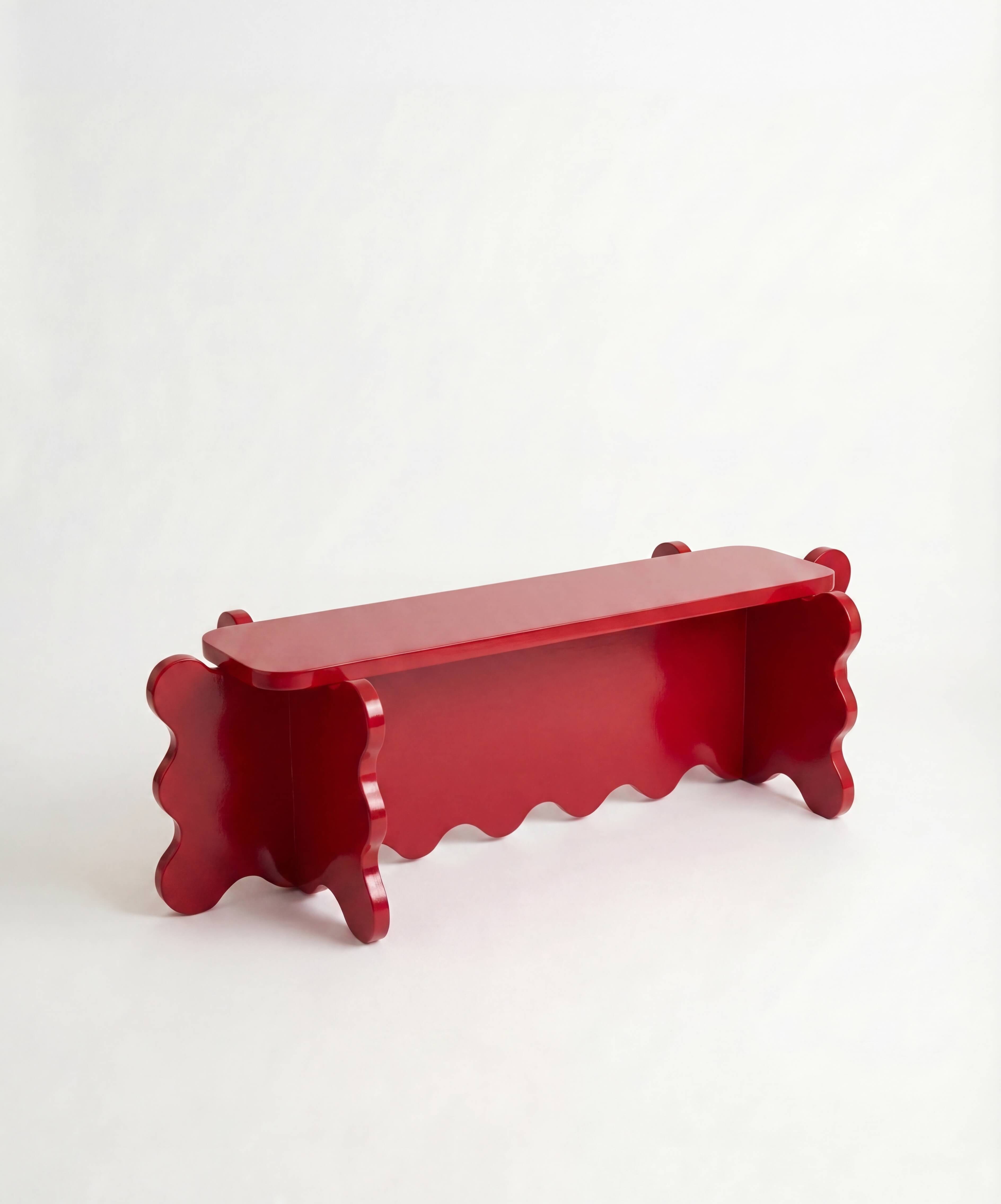 Curvy Bench Burgundy