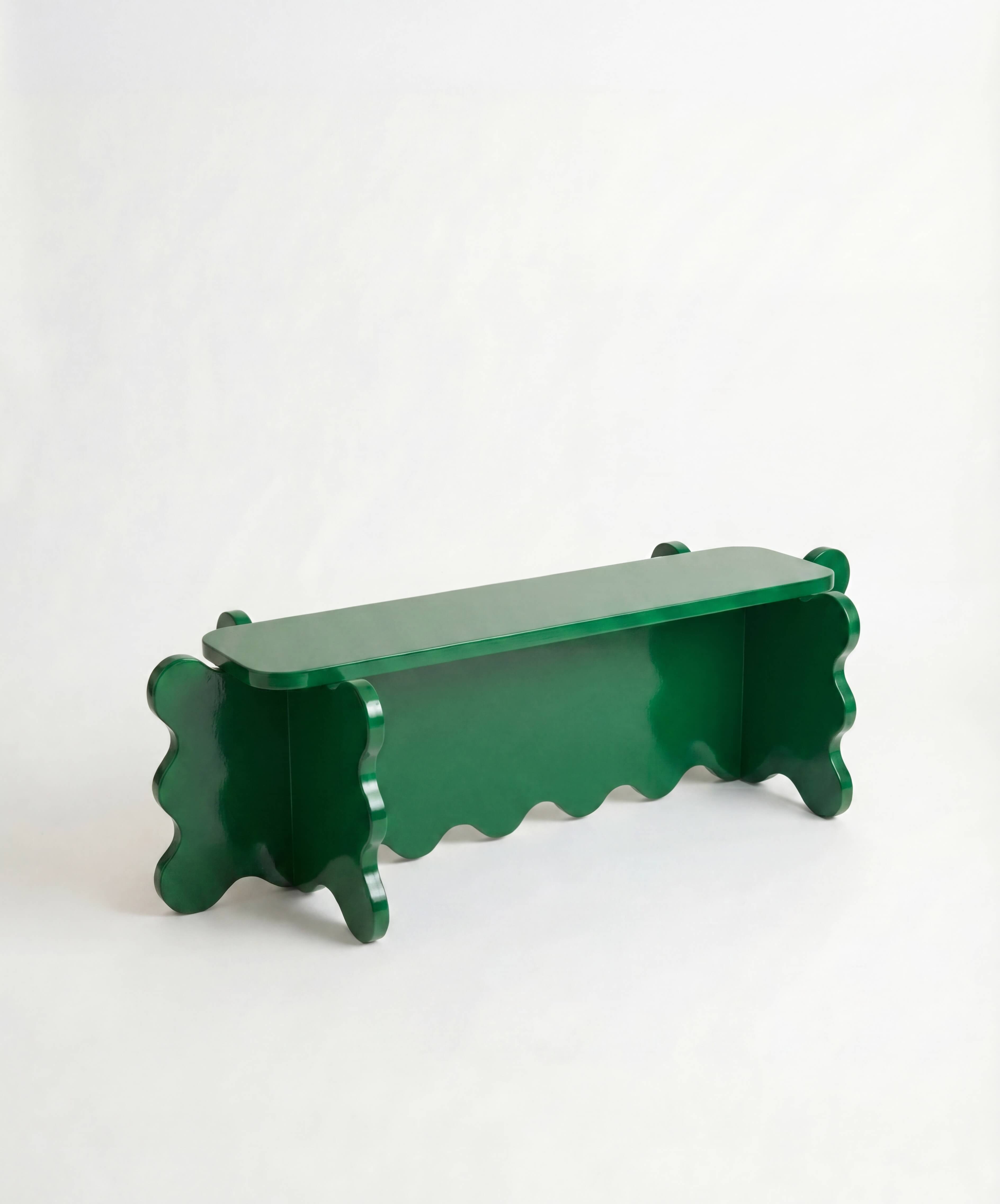 Curvy Bench Dark Green
