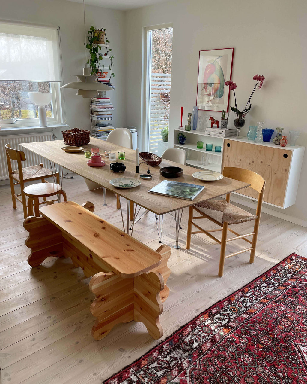 Curvy Bench Pine