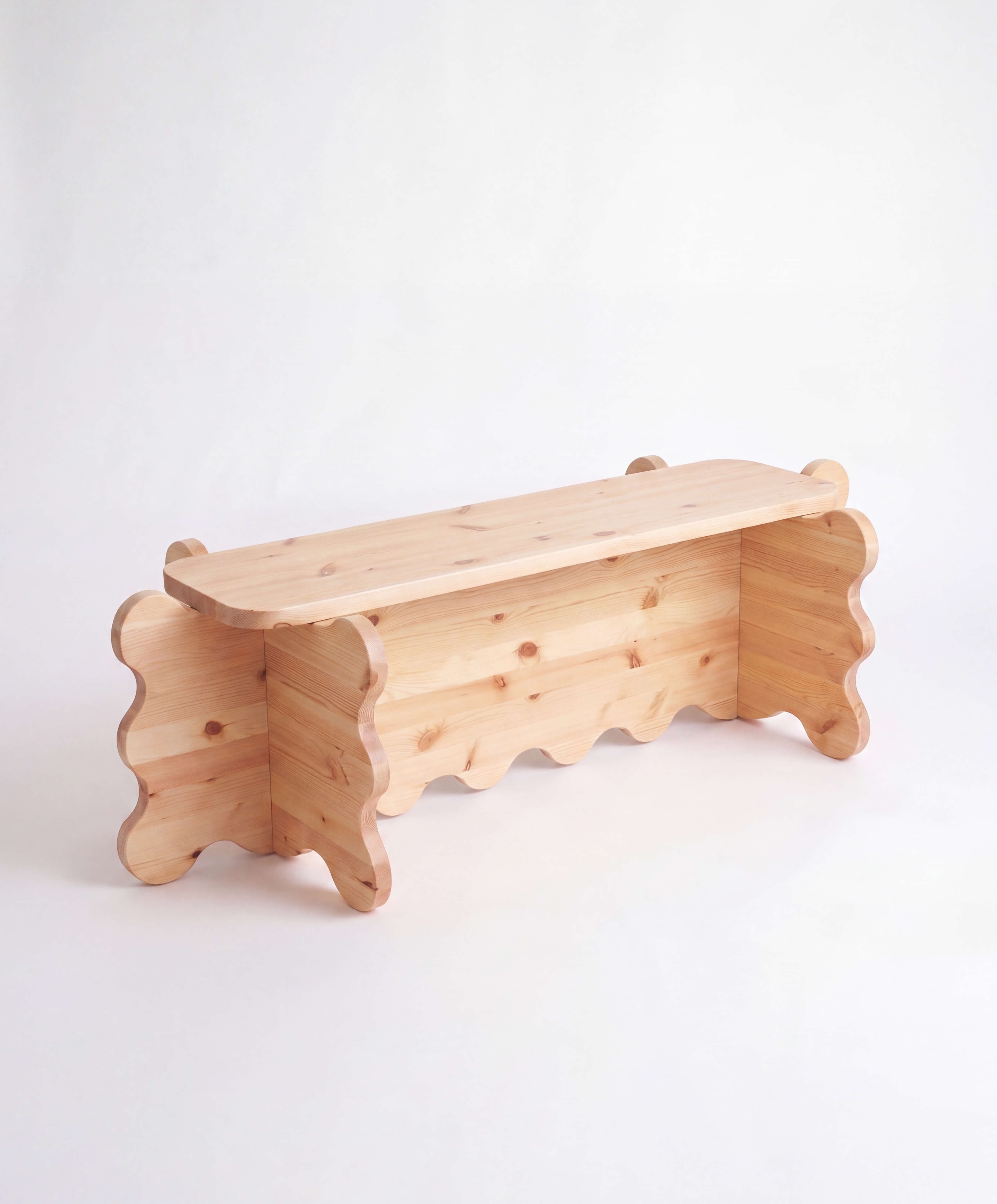 Curvy Bench Pine
