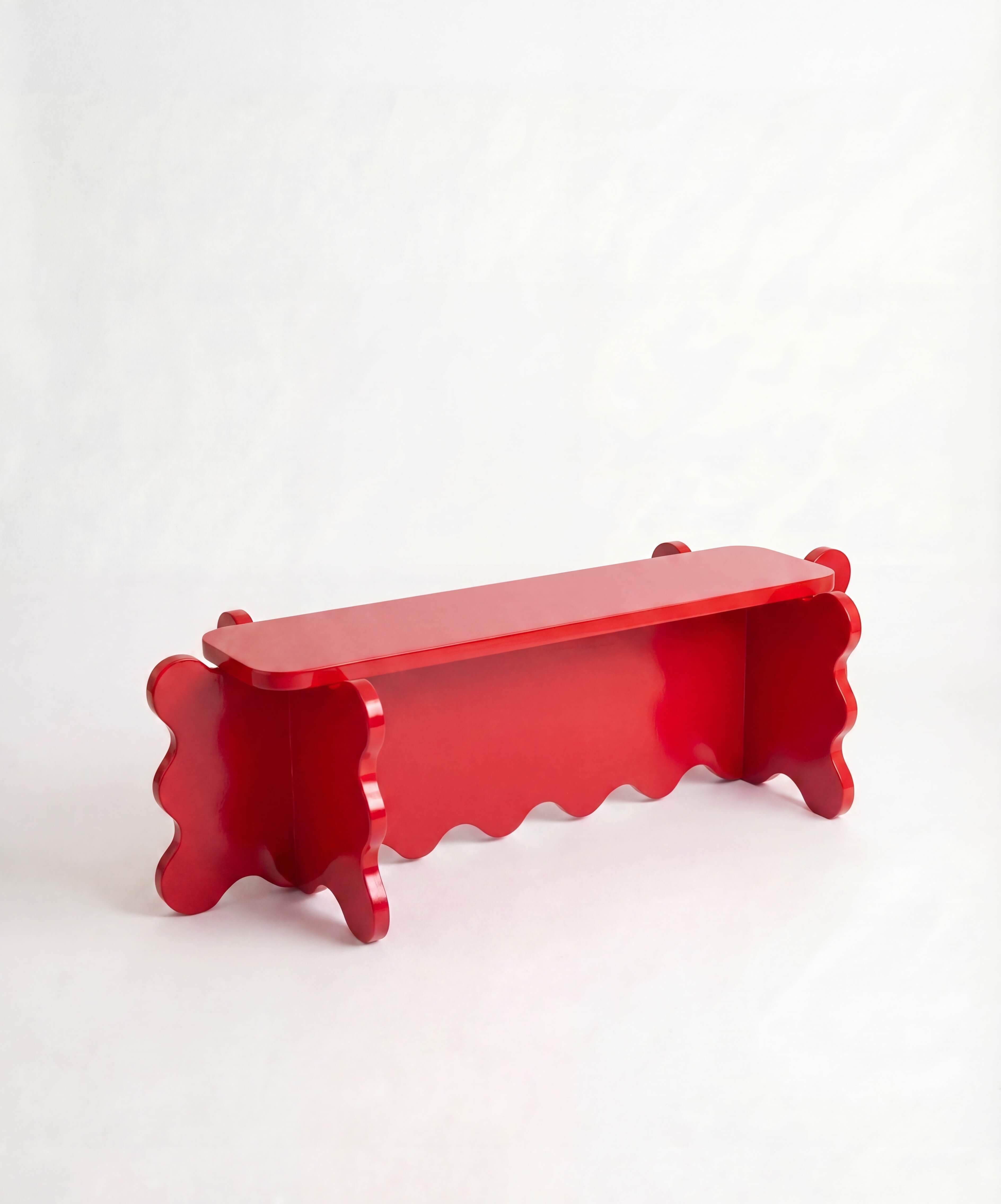 Curvy Bench Red