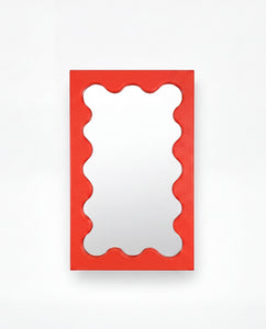 Curvy Mirror Mini Red