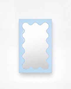 Curvy Mirror Mini Light Blue