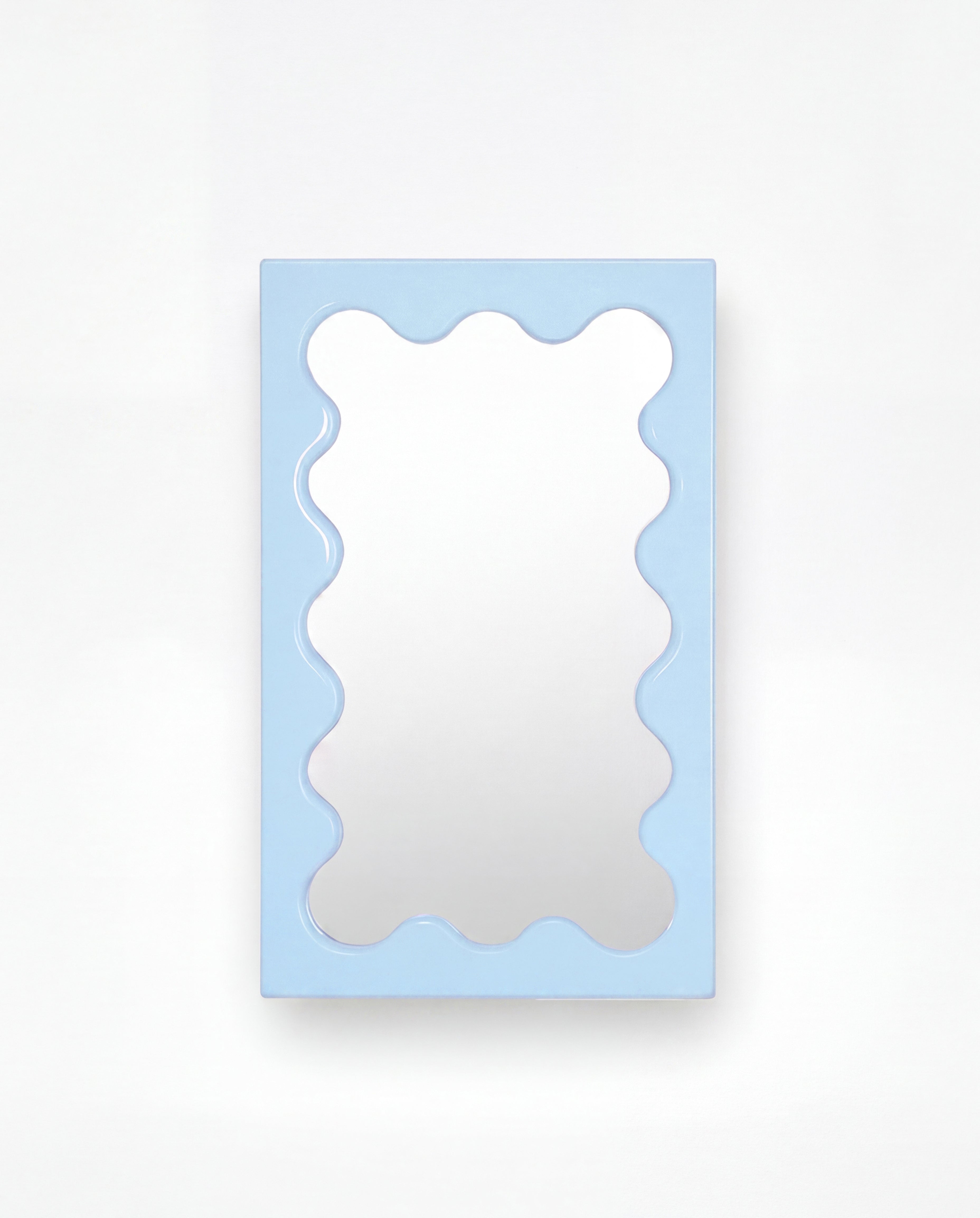Curvy Mirror Mini Light Blue