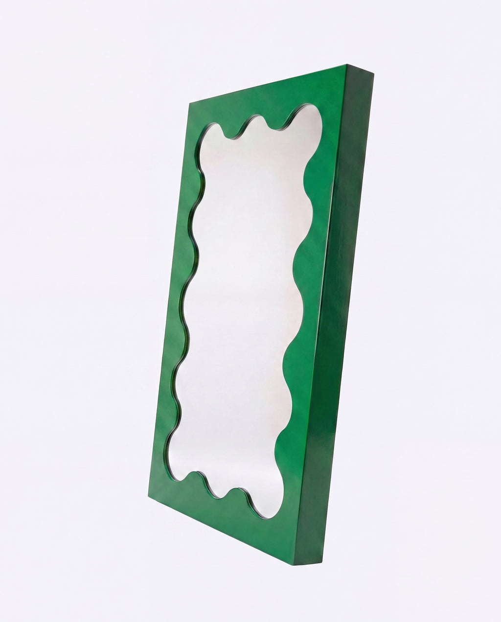 Curvy Mirror Dark Green