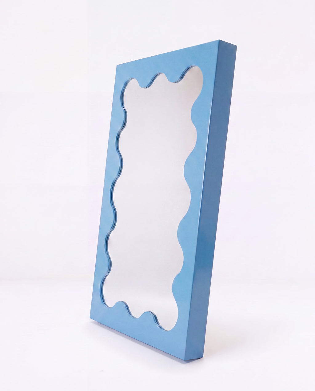 Curvy Mirror Light Blue