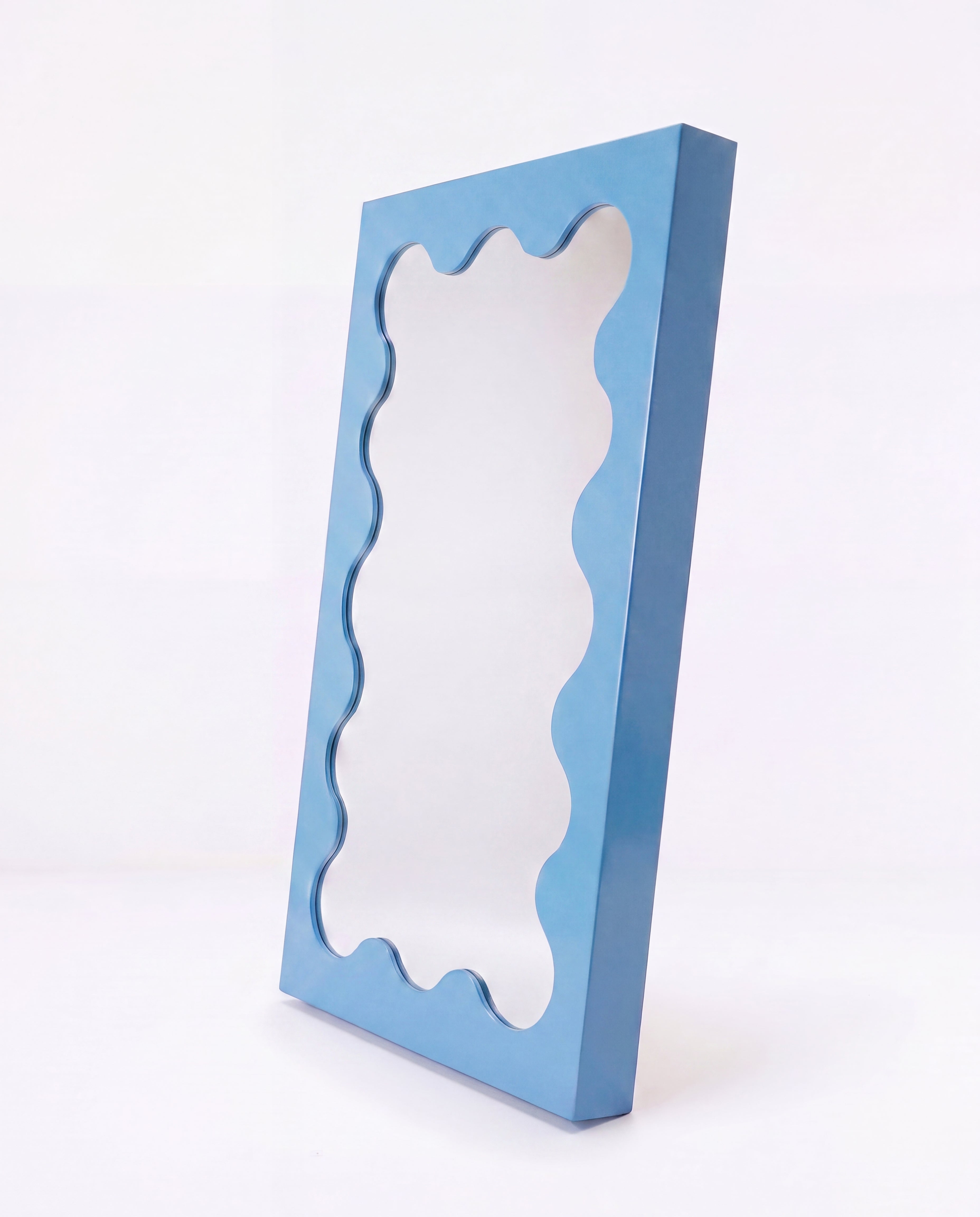 Curvy Mirror Light Blue